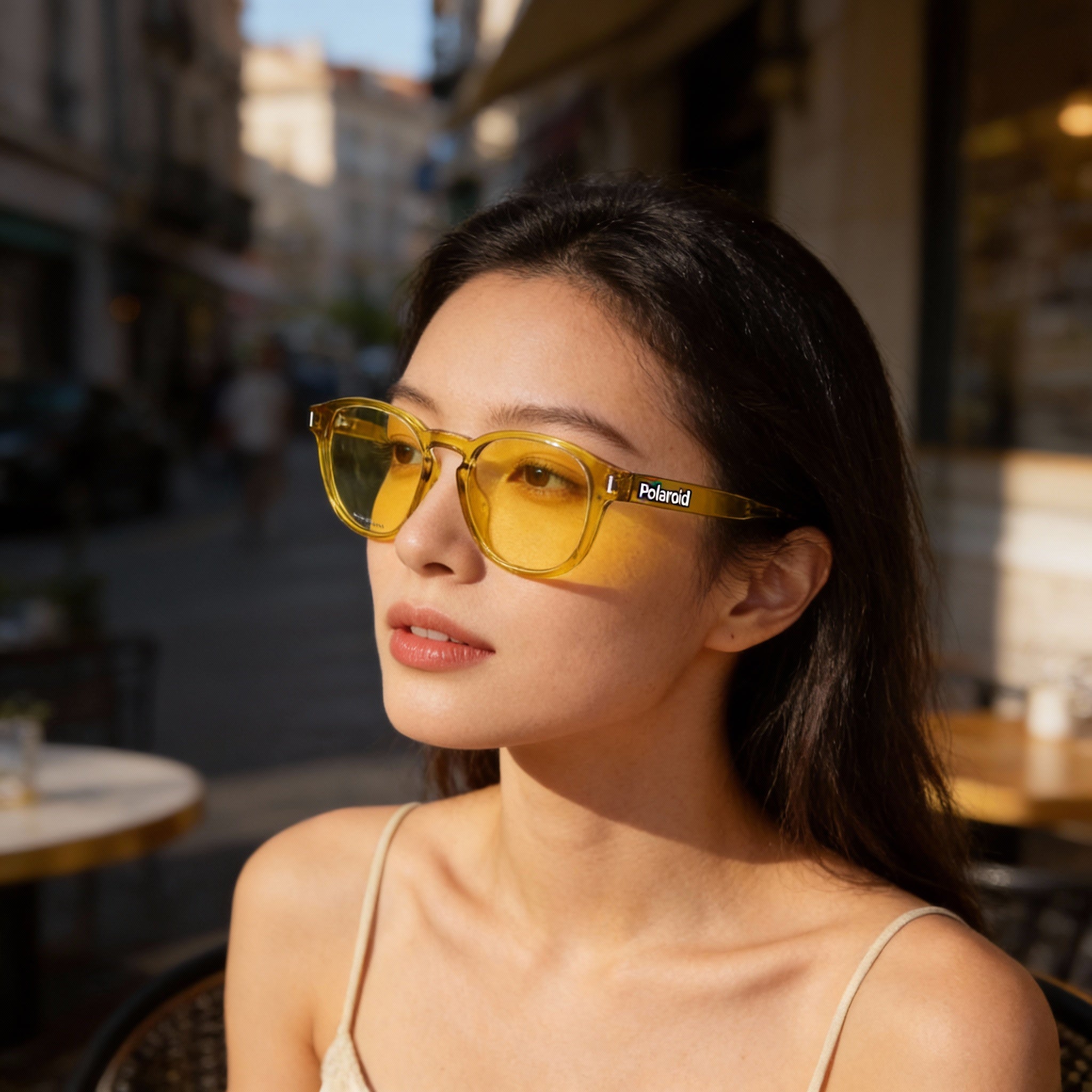 Polaroid Modern Pld D452 Unisex Yellow Injected Frame Polycarbonate Lens UV Protection 50mm, Photo 6