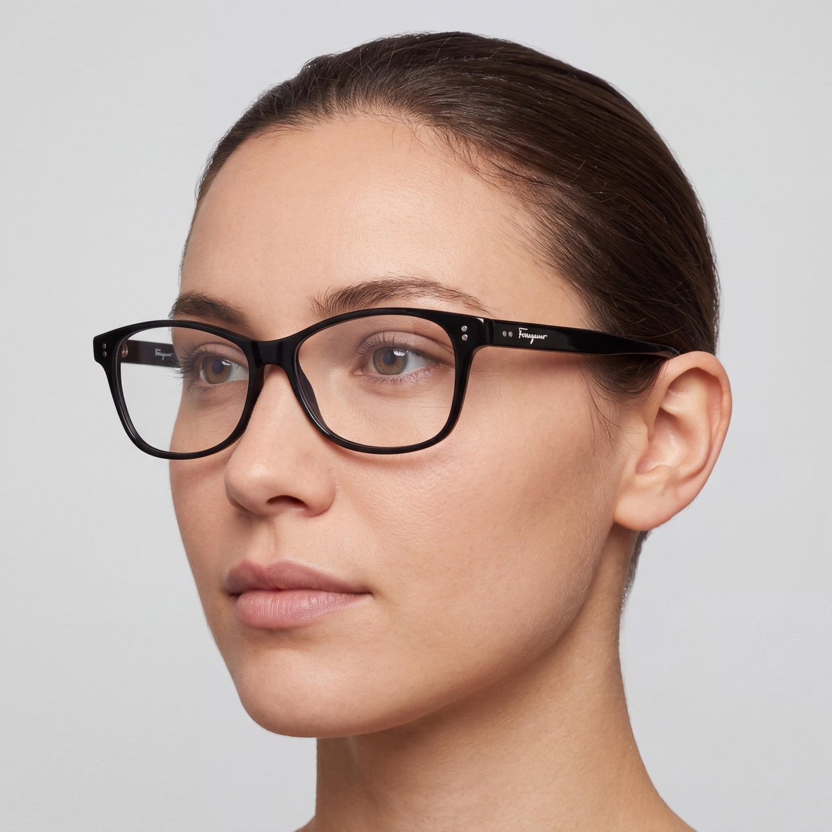 Salvatore Ferragamo SF 2910 Gafas Modernas Unisex Negro de Acetato Inyectado sin Aumento 55mm, Photo 4