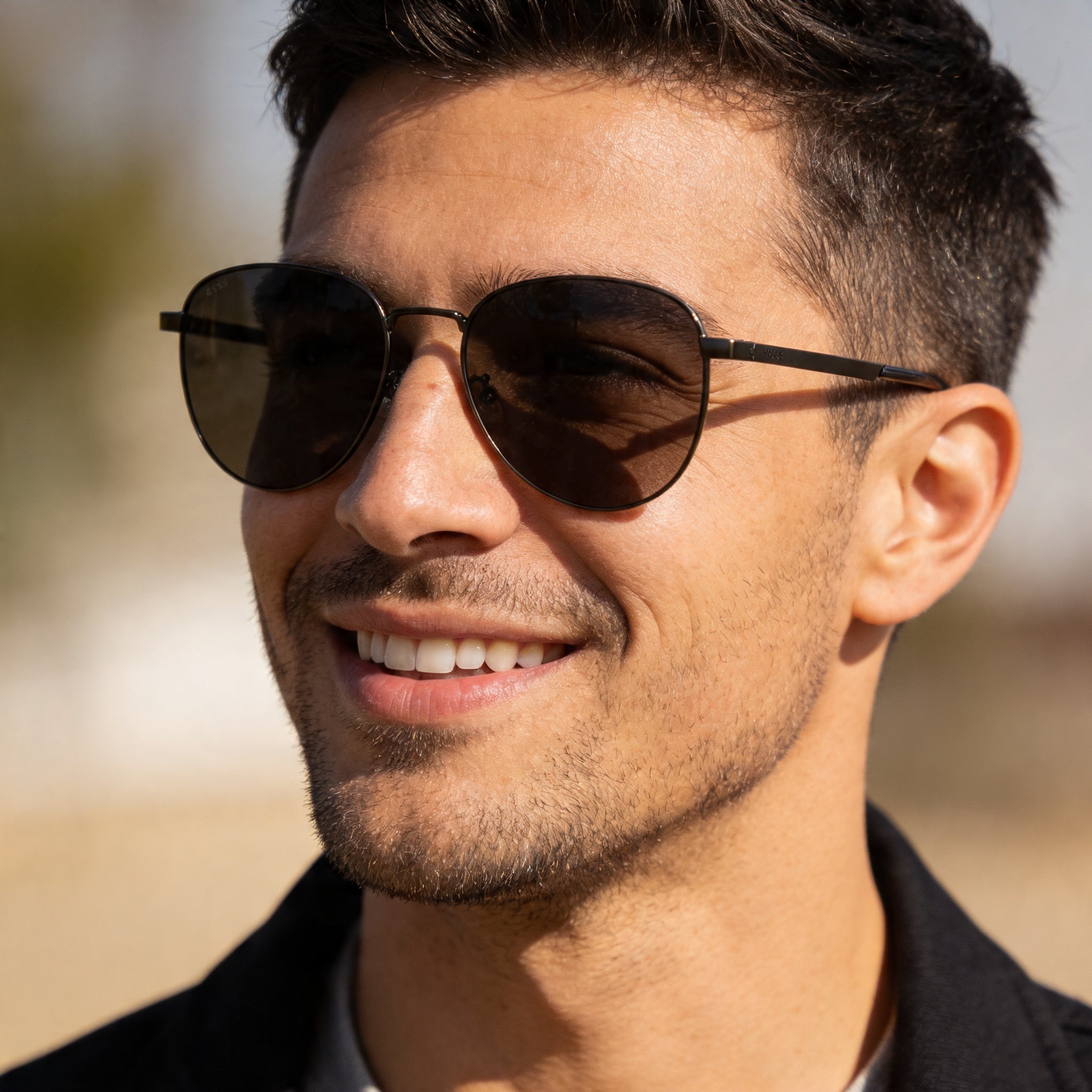 HUGO BOSS Boss 1536/f/s Men's Modern Dark Ruthenium Black Stainless Steel Frame Sunglasses 57mm, Photo 6