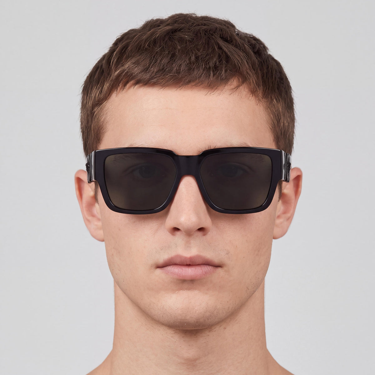 Versace Ve 4483d Unisex Rectangle Sunglasses, Black Dark Grey, UV Protection, Size 57-16-140, Photo 3