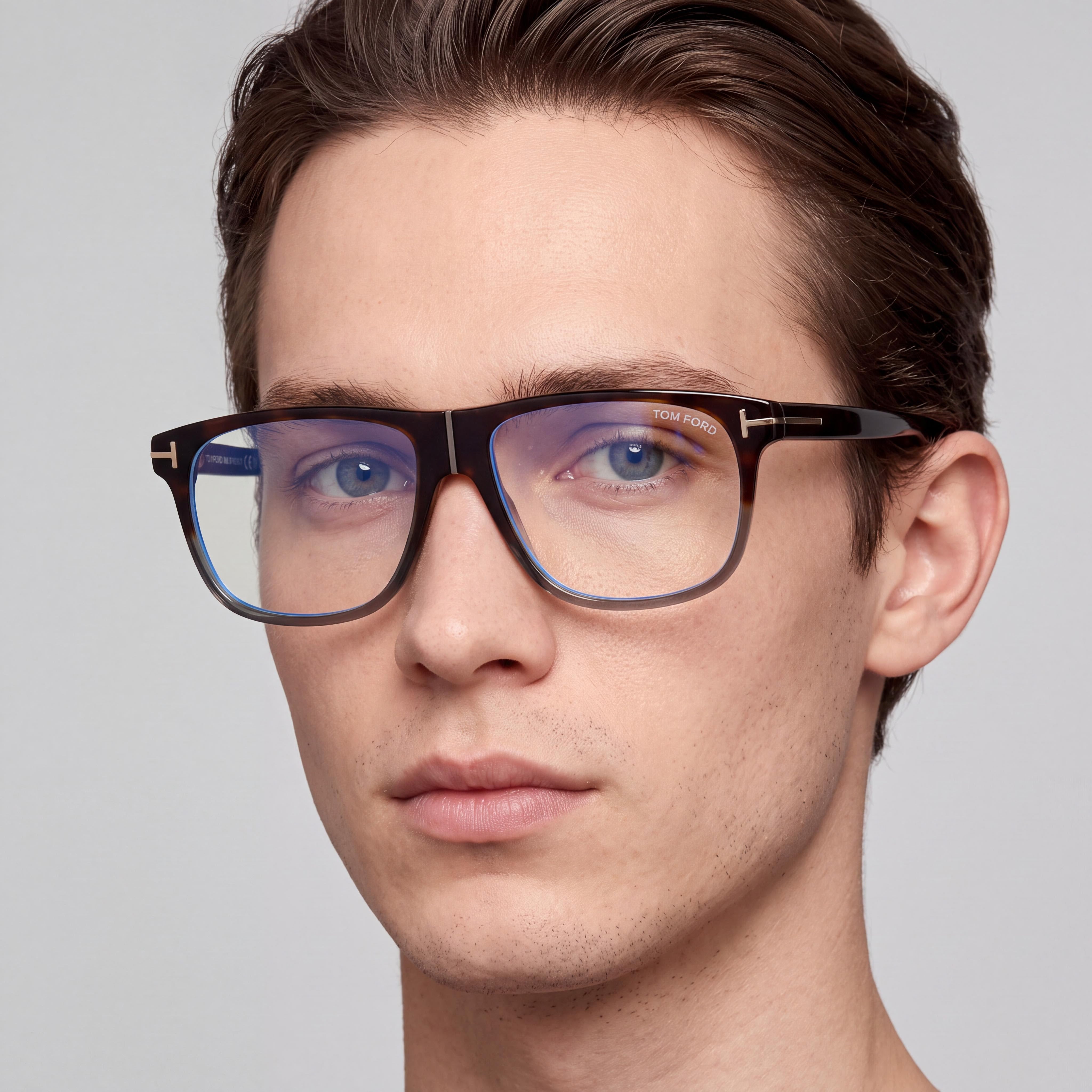 Marcolin FT5978-B Classic Unisex Non-Polarized Sunglasses with Blue Filter Plastic Dark Havana Frame 56mm, Photo 4