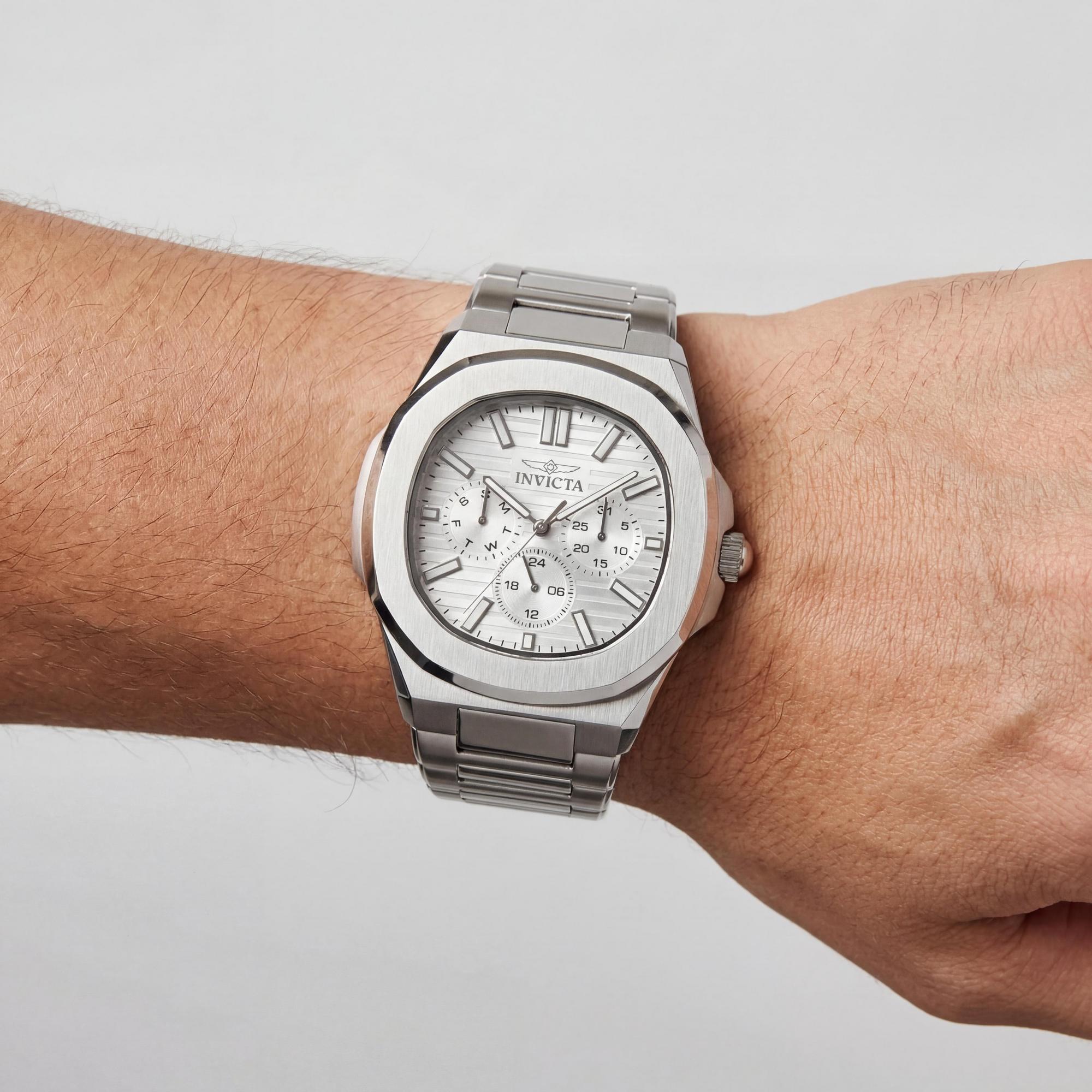 Reloj cronógrafo unisex Invicta Speedway 48324 de acero inoxidable con esfera plateada de 41 mm., Photo 3