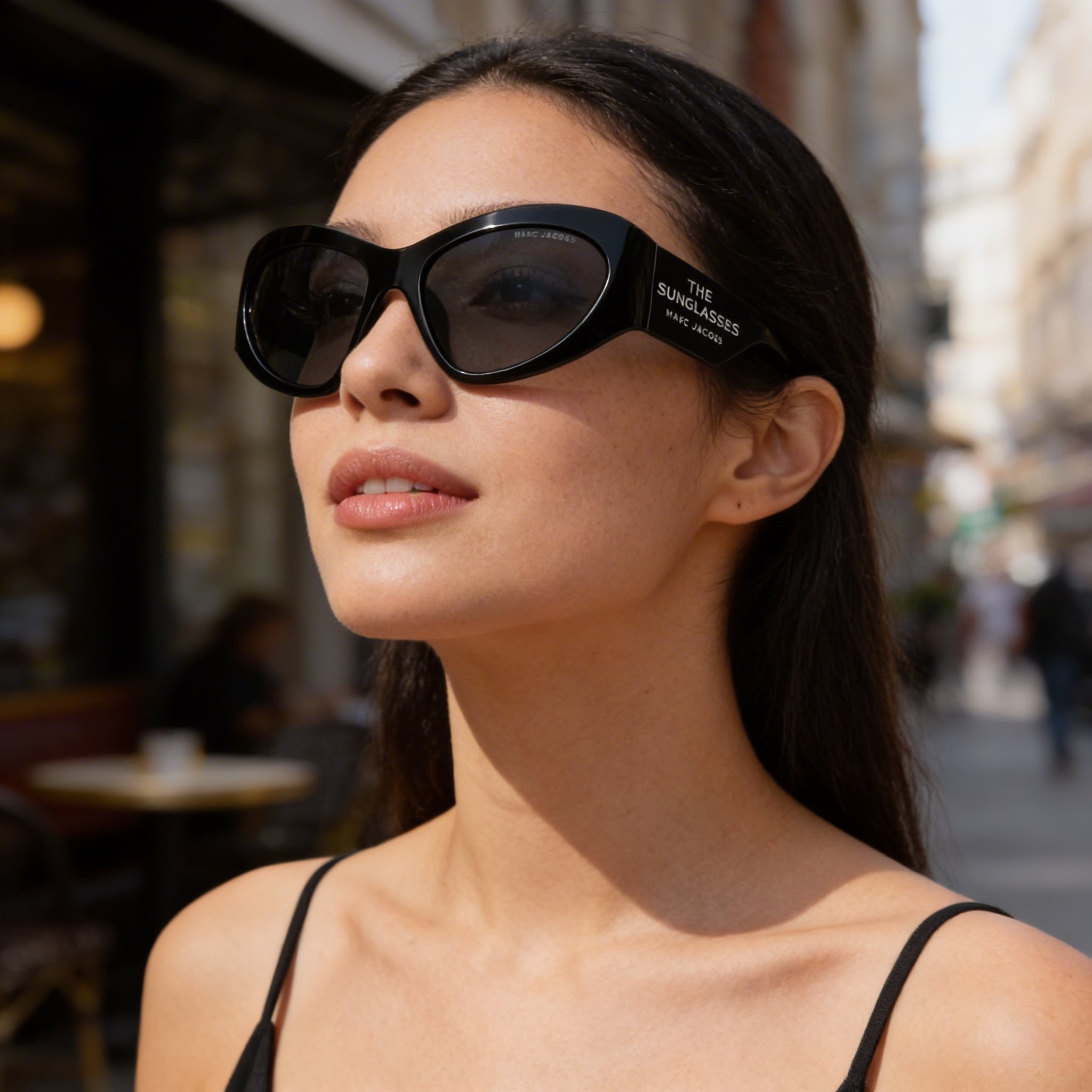 Marc Jacobs Casual Women's Black Grey Polyamide Frame Sunglasses with Black Non-Polarized Polycarbonate Lenses 62-18-120mm, Photo 4