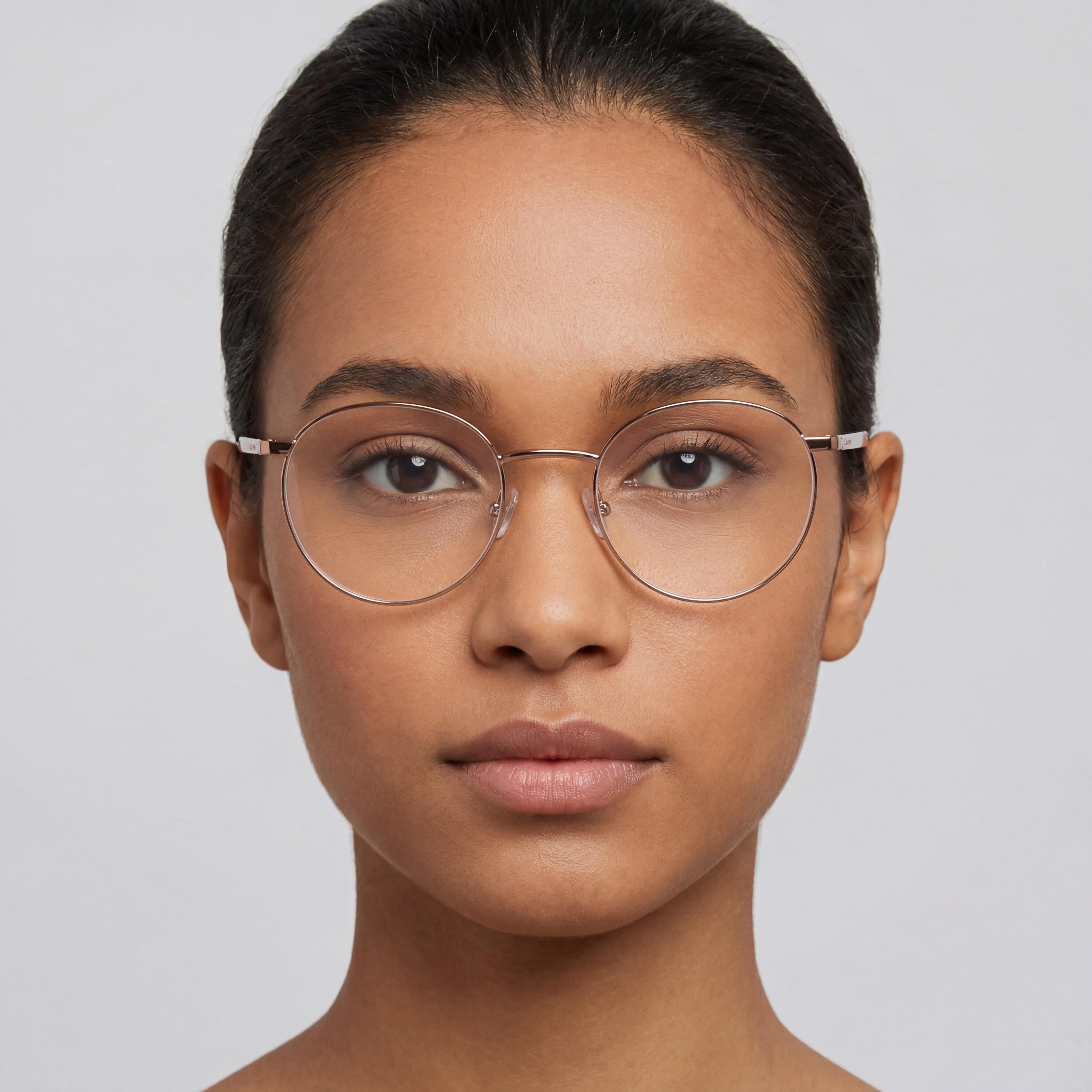 Calvin Klein Ck23106 Unisex White Metal Full Rim Round Optical Frames 51-20-140, Photo 5