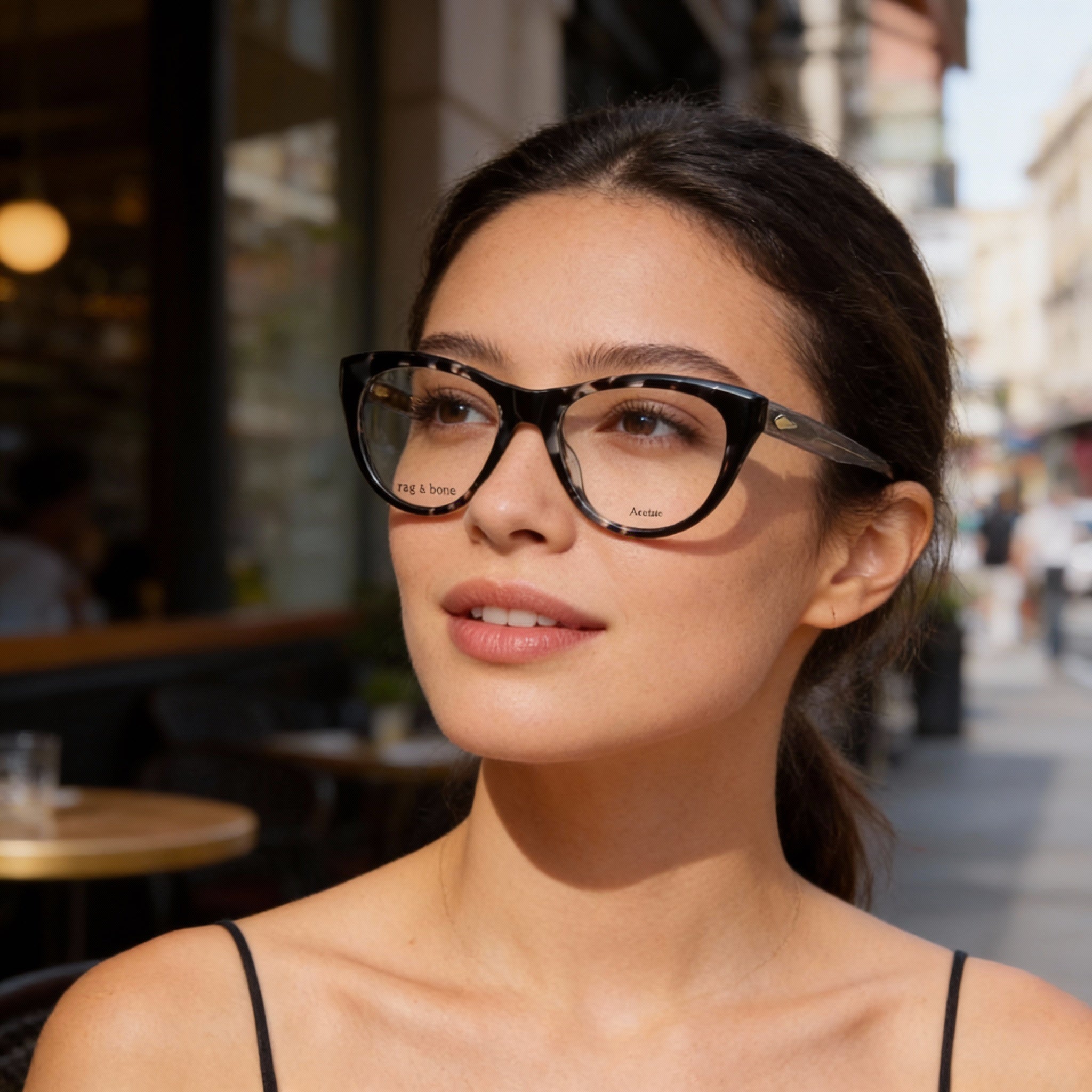 Gafas de sol Rag & Bone Modern para mujer, montura de acetato, lentes de policarbonato, no polarizadas, grises, HVN, 51 mm, Photo 6