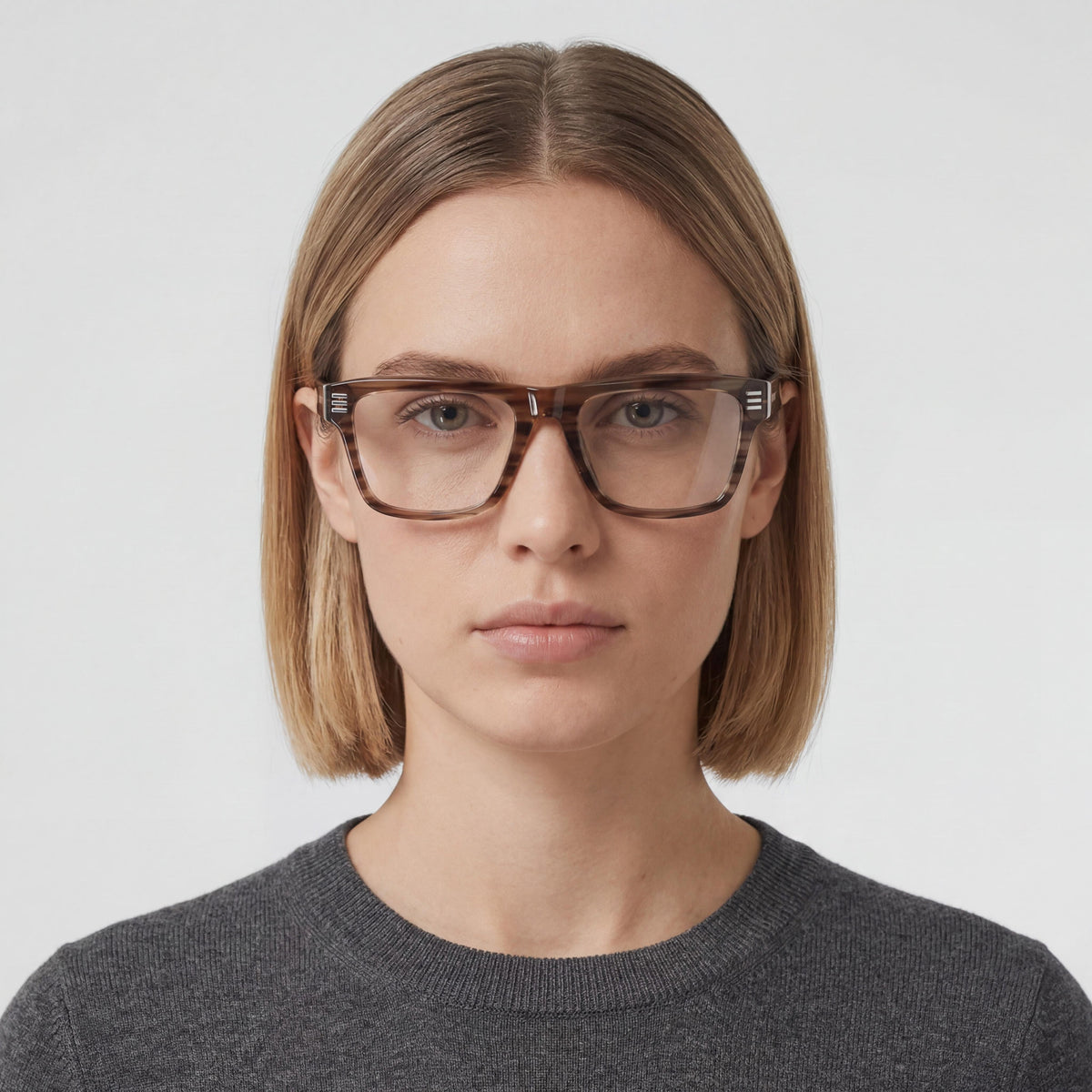 Gafas Burberry rectangulares marrones para mujer, Photo 3
