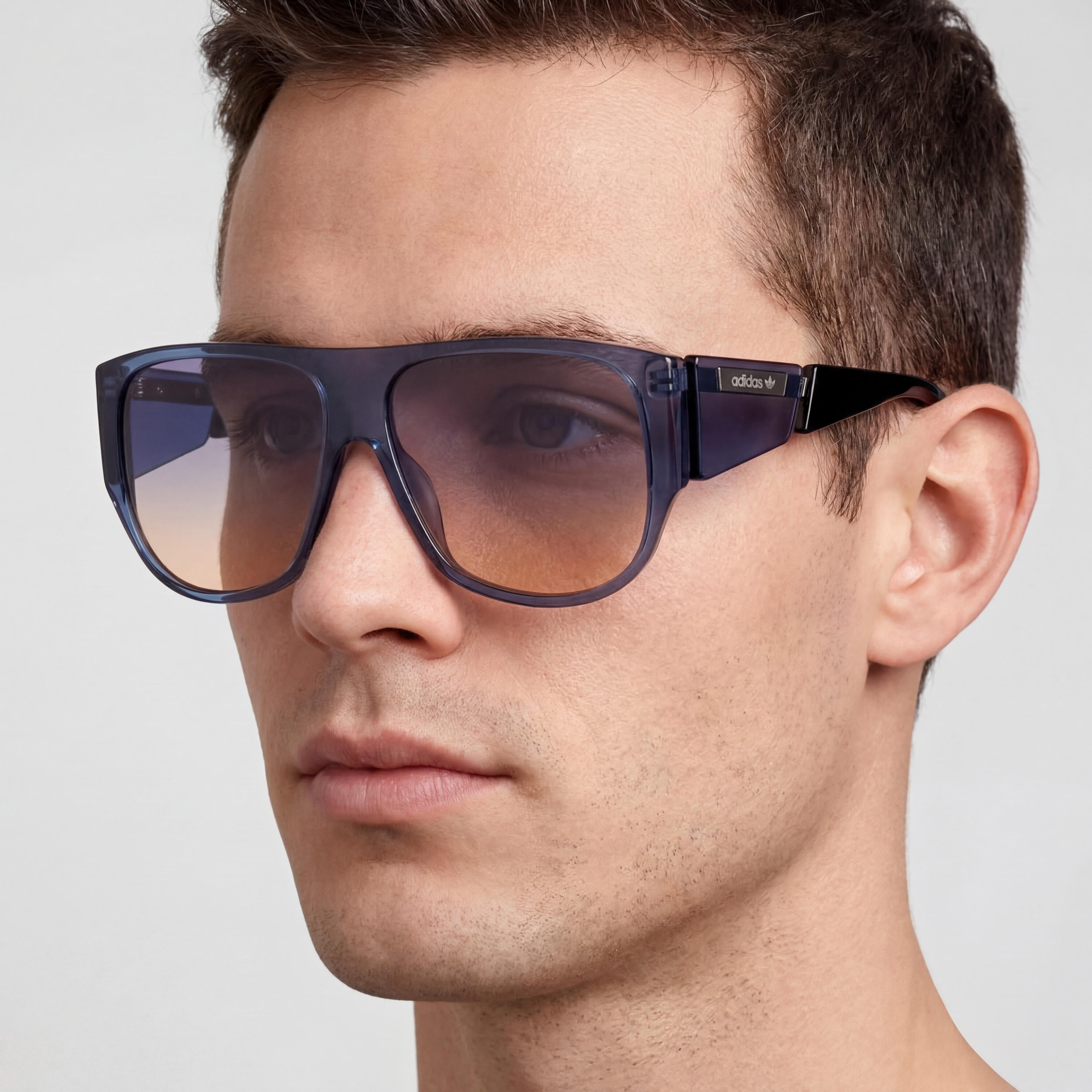 adidas Modern Men's Plastic Blue Frame Gradient Blue Lens UV Protected Sunglasses 59-14-145, Photo 5