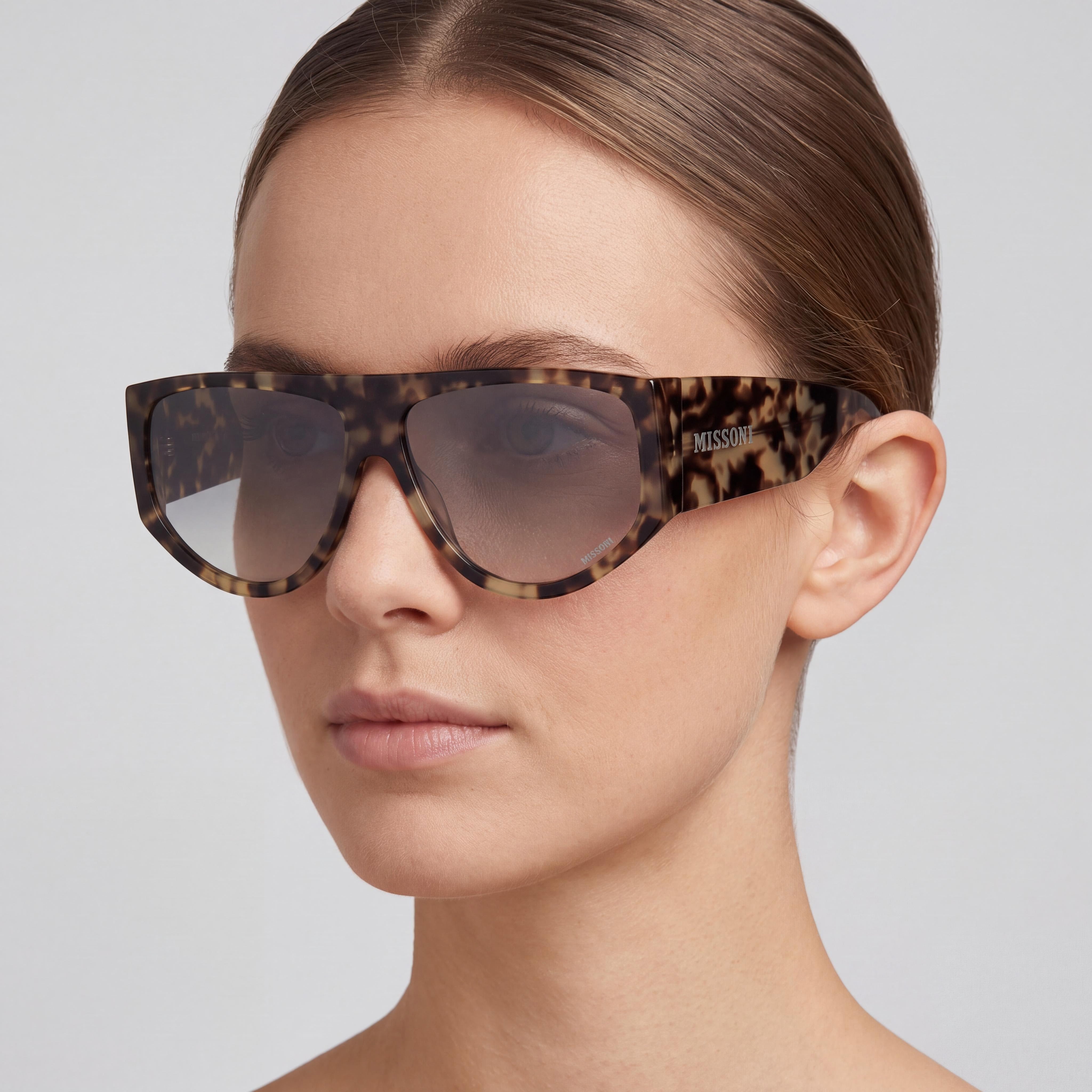 M Missoni Missoni Seasonal Women's Acetate Frame UV Protected Brown Yellow Havana Sunglasses 61mm, Photo 4
