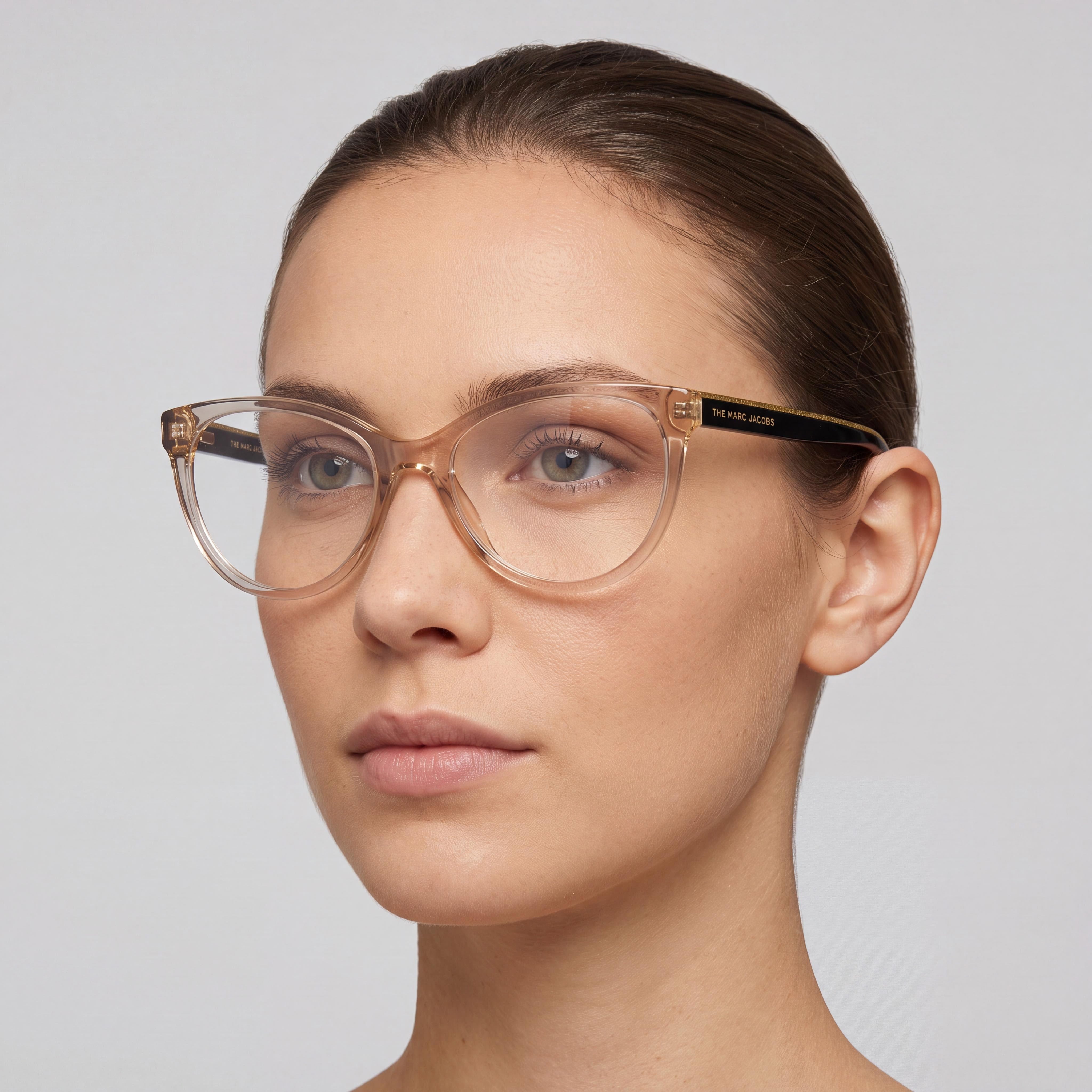 Gafas graduadas Marc Jacobs Marc 463 para mujer, de acetato marrón, con montura de ojo de gato y lentes transparentes de demostración de 53 mm, Photo 5