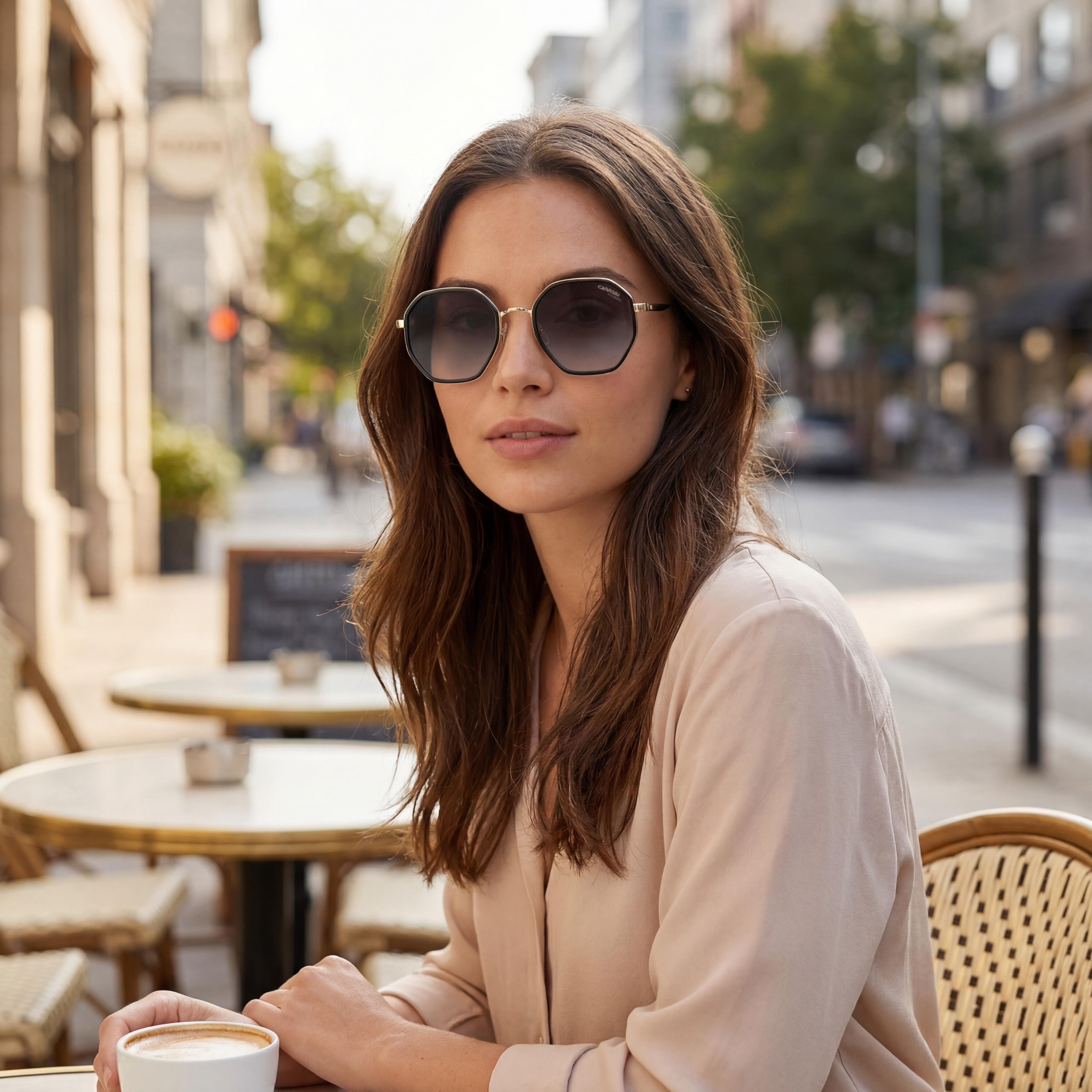 Carrera 3029-S Mujer Casual Metal Negro Gris Oscuro Sombreado Sin Polarizar Protección UV 53mm, Photo 6