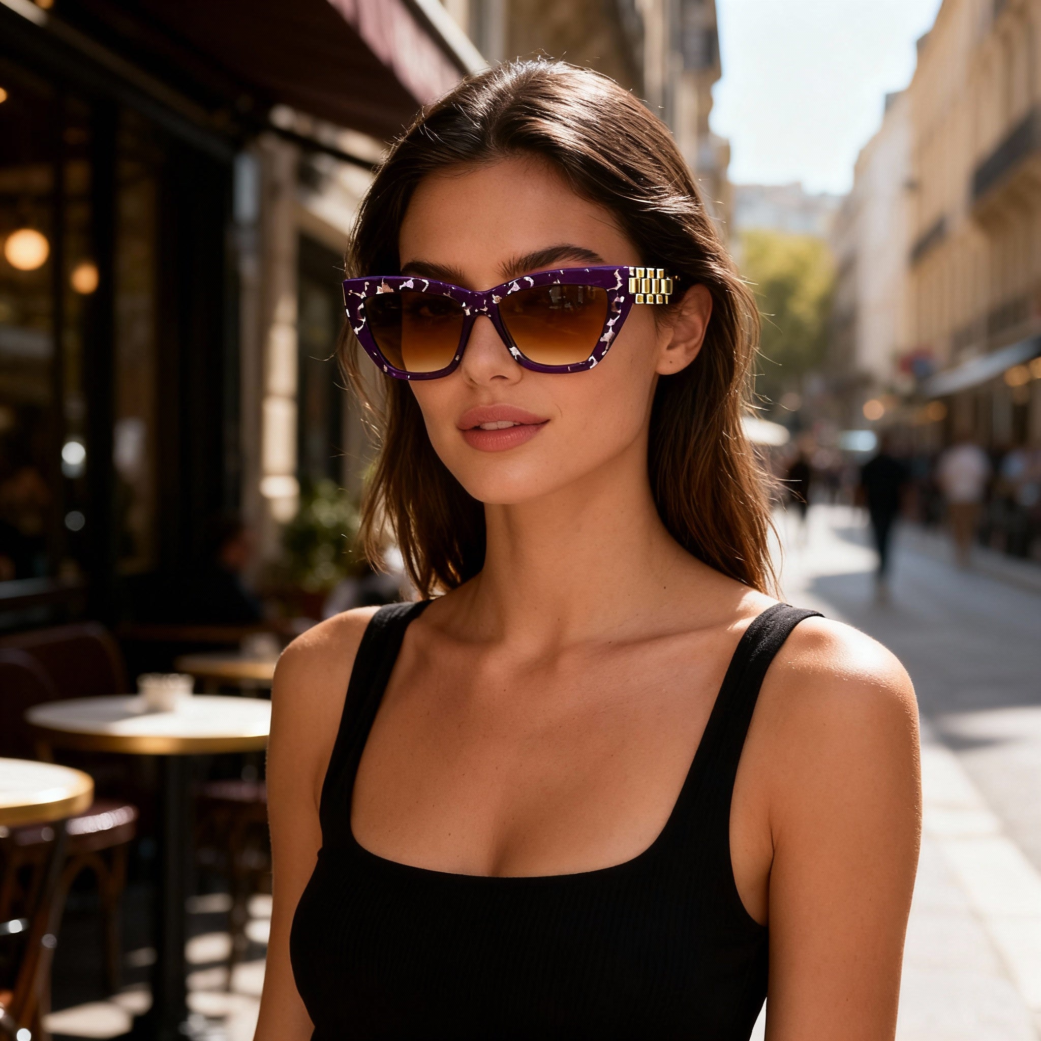 Victoria Beckham Women's Modern Acetate Non-Polarized Sunglasses Black Havana 55mm, Photo 4