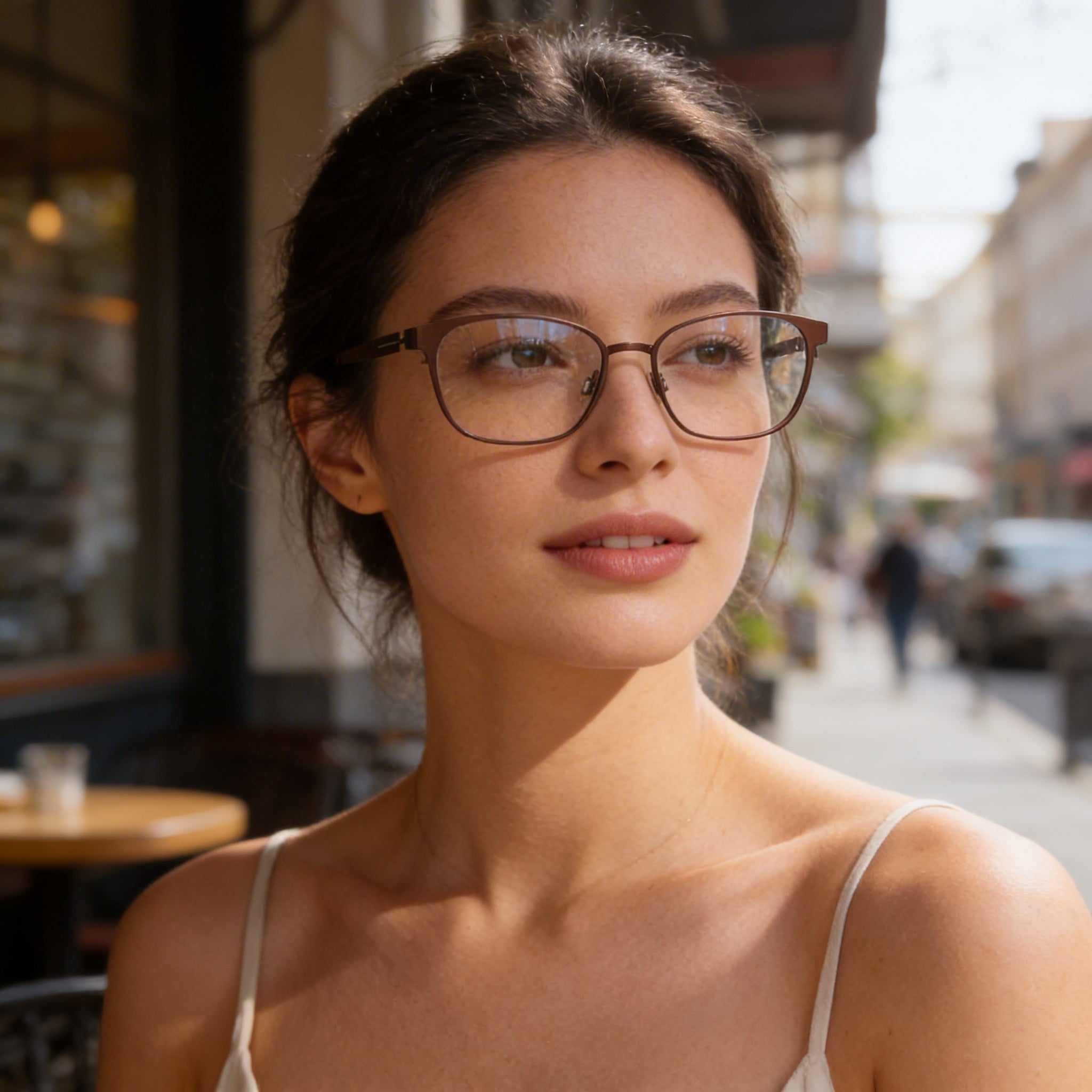 Gafas Flexon Flx1008mag-set unisex de titanio con montura multicolor y lentes color café mate de 56 mm, Photo 5