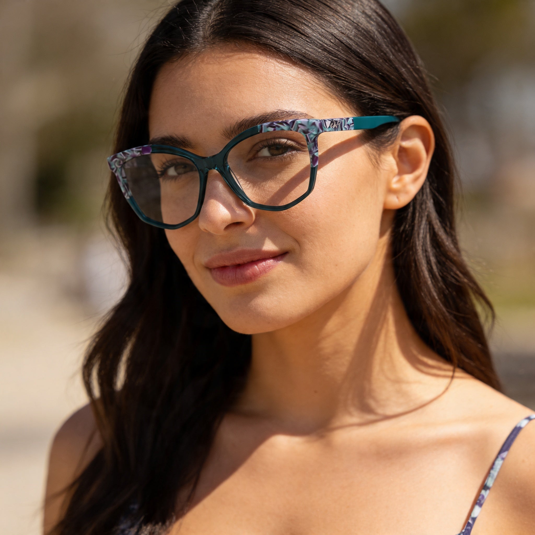 KARL LAGERFELD KL6154 Unisex Sunglasses featuring Blue Marble Blue Acetate Frame & Non-Polarized Lenses 55mm, Photo 6