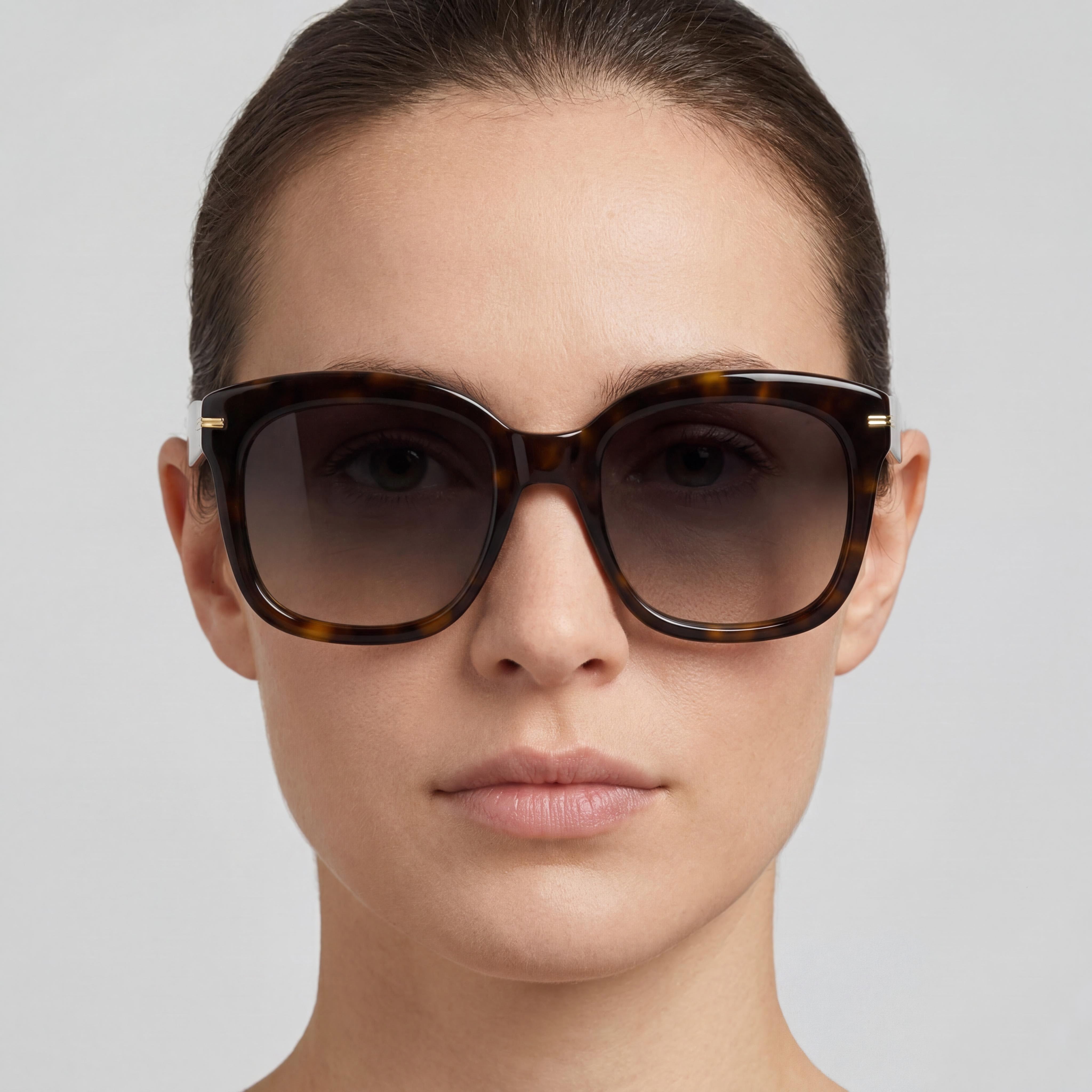 Hugo Boss Casual Women's Havana Acetate Grey Brown Lens 100% UV Protection Sunglasses 53mm, Photo 5
