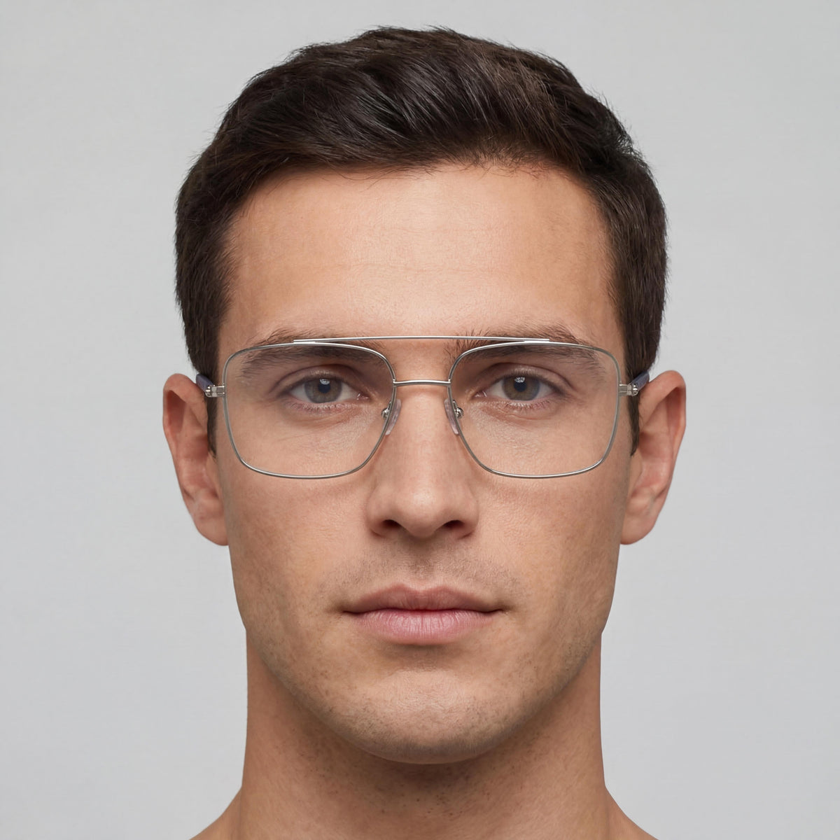 Gafas Calvin Klein Jeans Temporales Unisex con Montura de Acero Aleado Plateado Mate y Lentes de Policarbonato, Tamaño 54mm, Photo 4