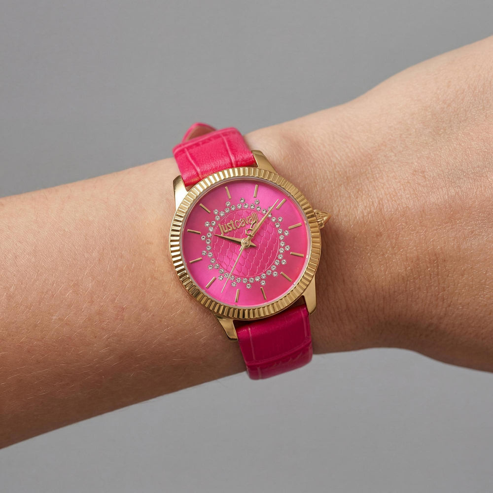 Reloj de pulsera de moda Just Cavalli para mujer, diseño multicolor, movimiento resistente a los golpes