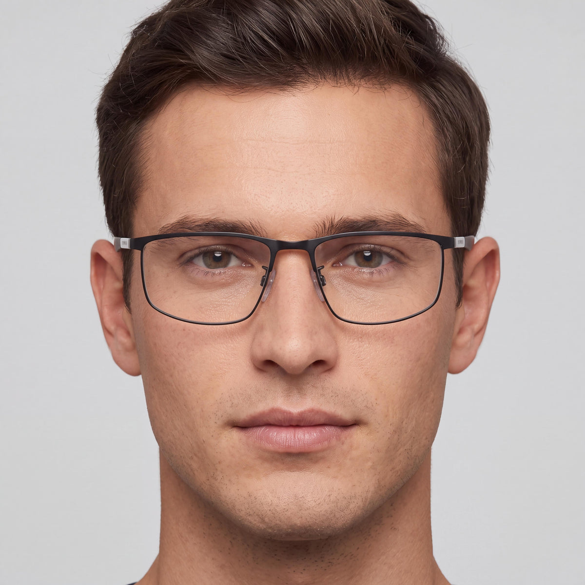 Gafas Emporio Armani Ea1131 unisex, con montura de metal negro mate rectangular y lente de 54 mm de ancho, Photo 4