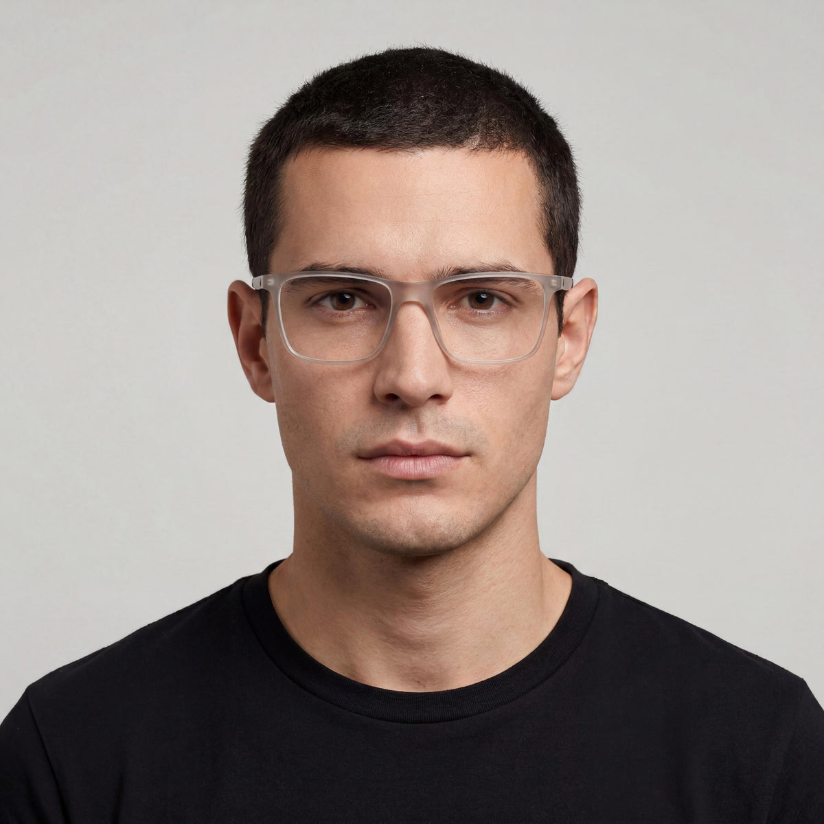 Harley-Davidson HD50020 Matte Grey Rectangle Eyeglasses for Men, Photo 4