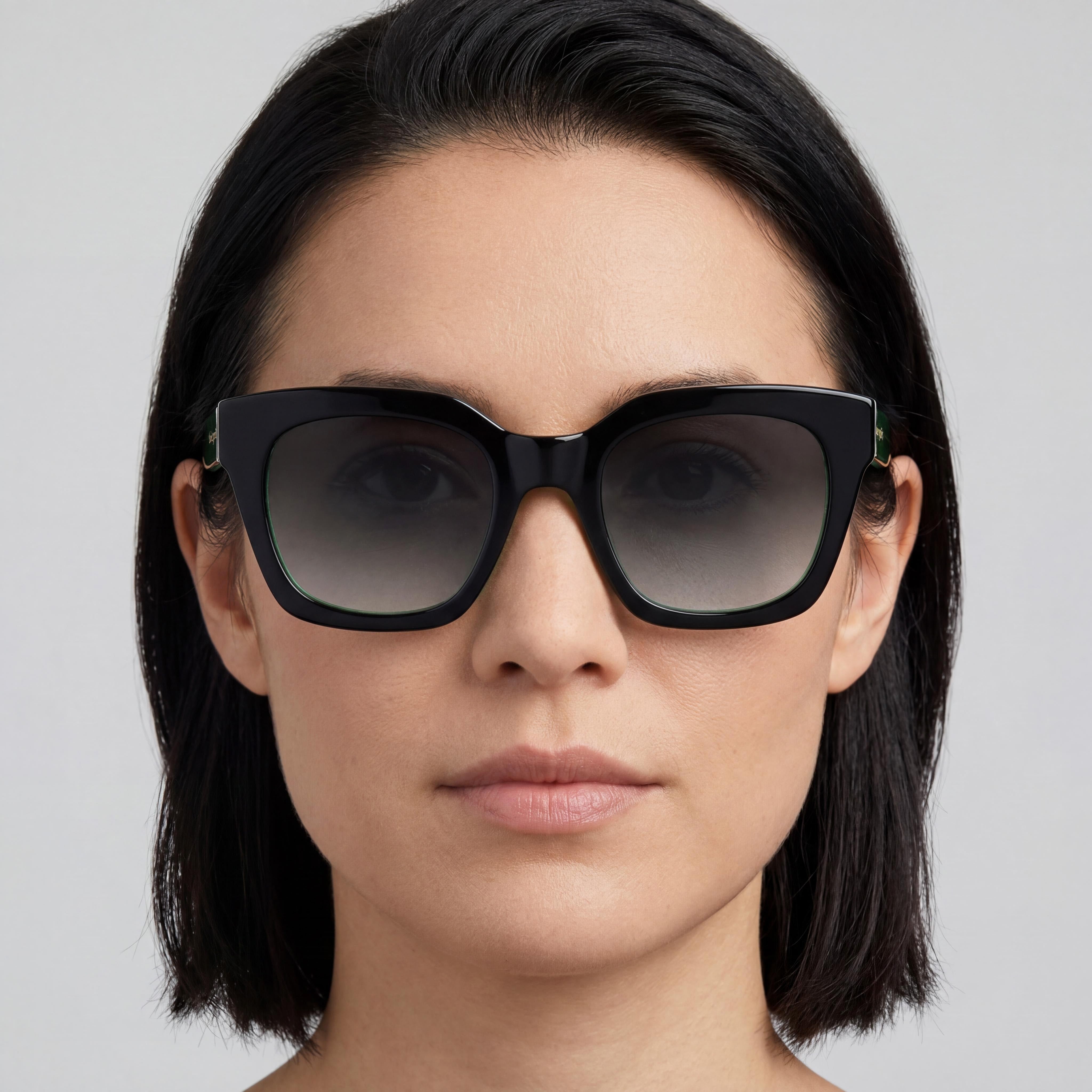 Kate Spade New York Black Green Rectangle Sunglasses for Women, 50mm, Photo 5