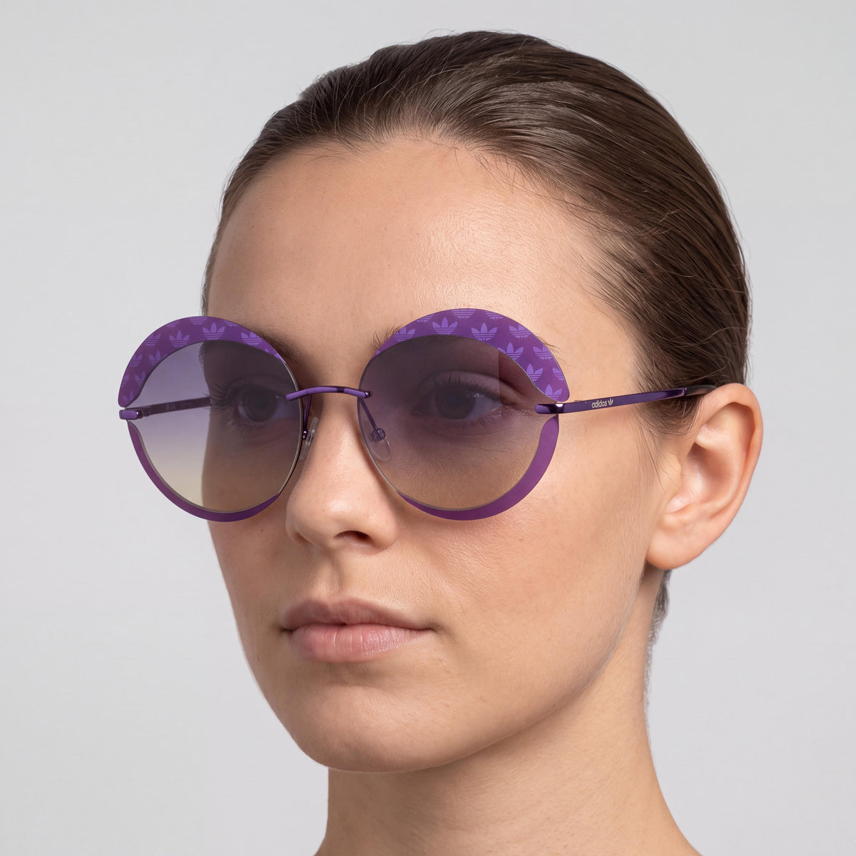 Gafas de sol adidas Originals Contemporaneo para mujer, violeta brillante, armazón metálico, espejo degradado violeta, 67 mm, Photo 4