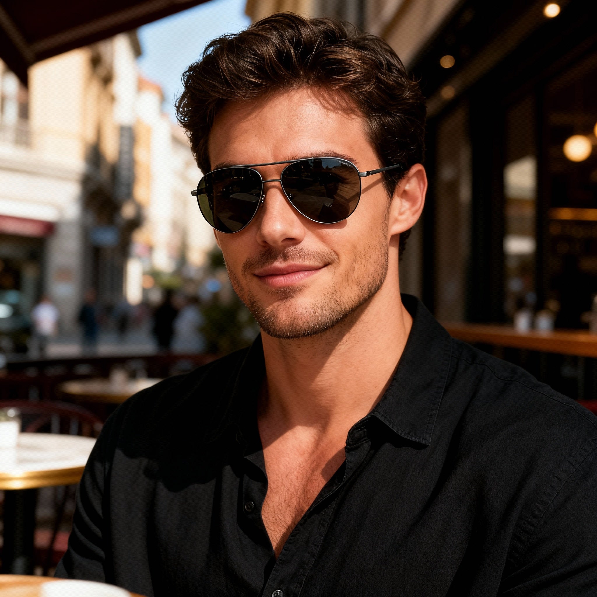 Nike Classic Men's Satin Gunmetal Plastic Frame Polarized UV Protected Grey Glass Lenses 61mm Sunglasses, Photo 5