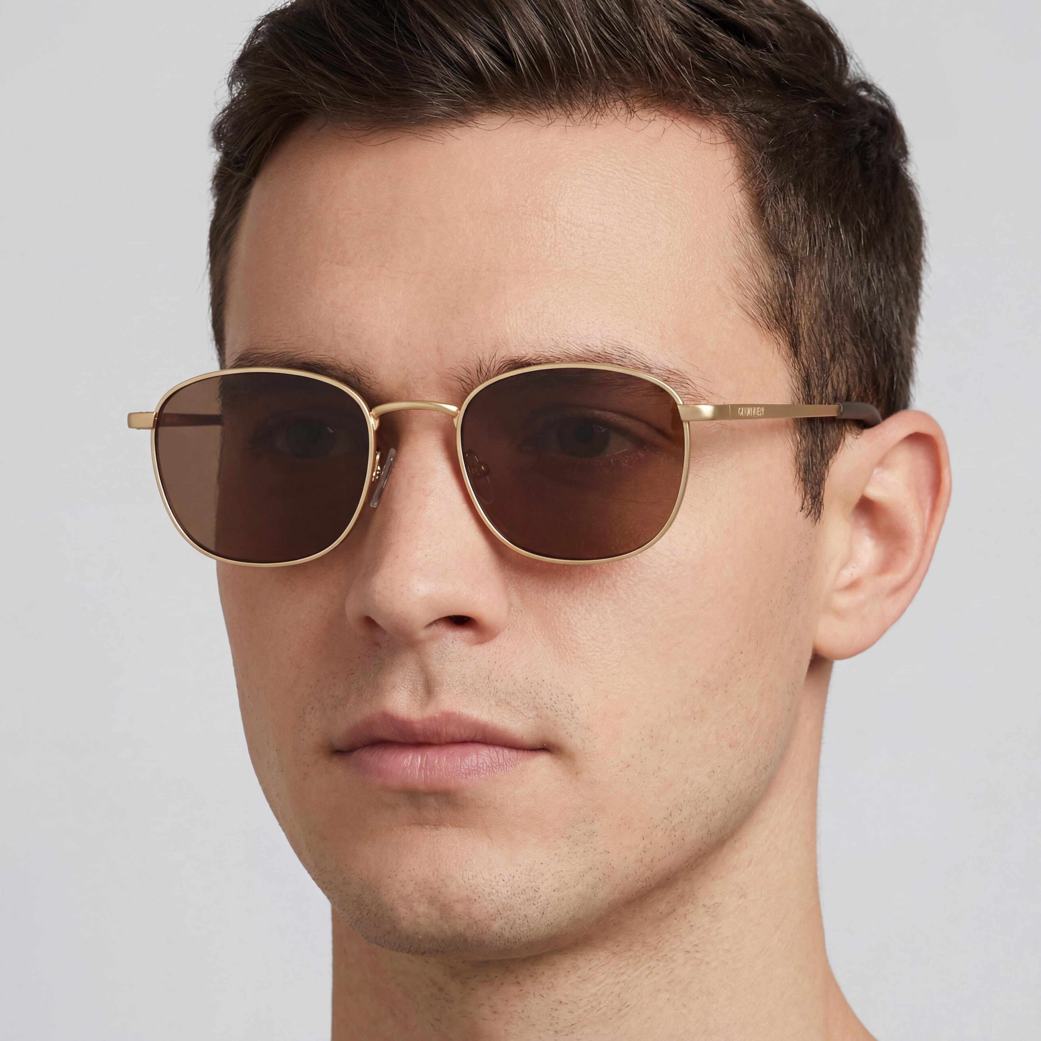 Gafas de sol Calvin Klein CK20122S 717 dorado mate para hombre, 52 mm, Photo 5