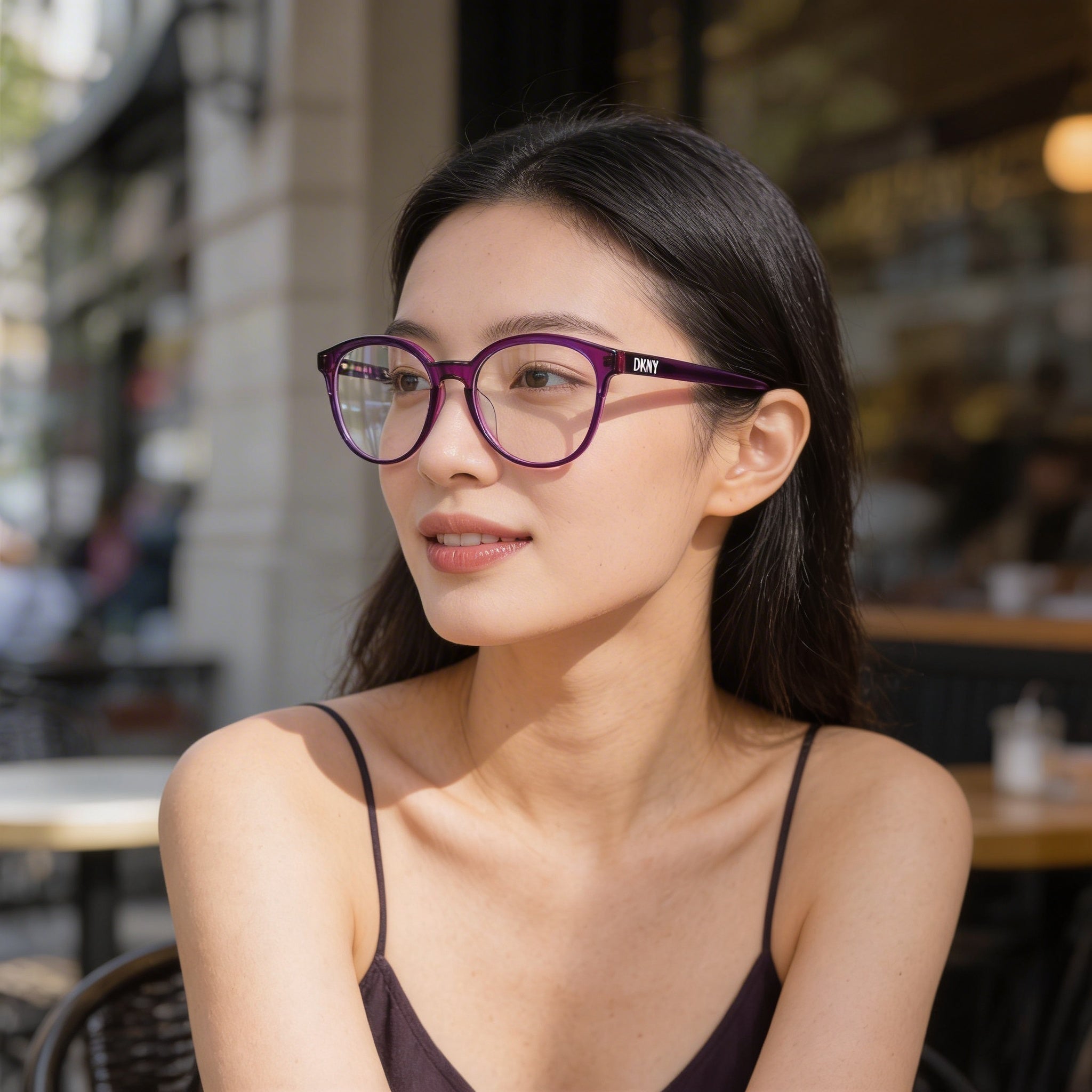 DKNY Dk5070 Women's Metal Frame Optical Eyeglasses in Double Berry 50-18-140, Photo 4