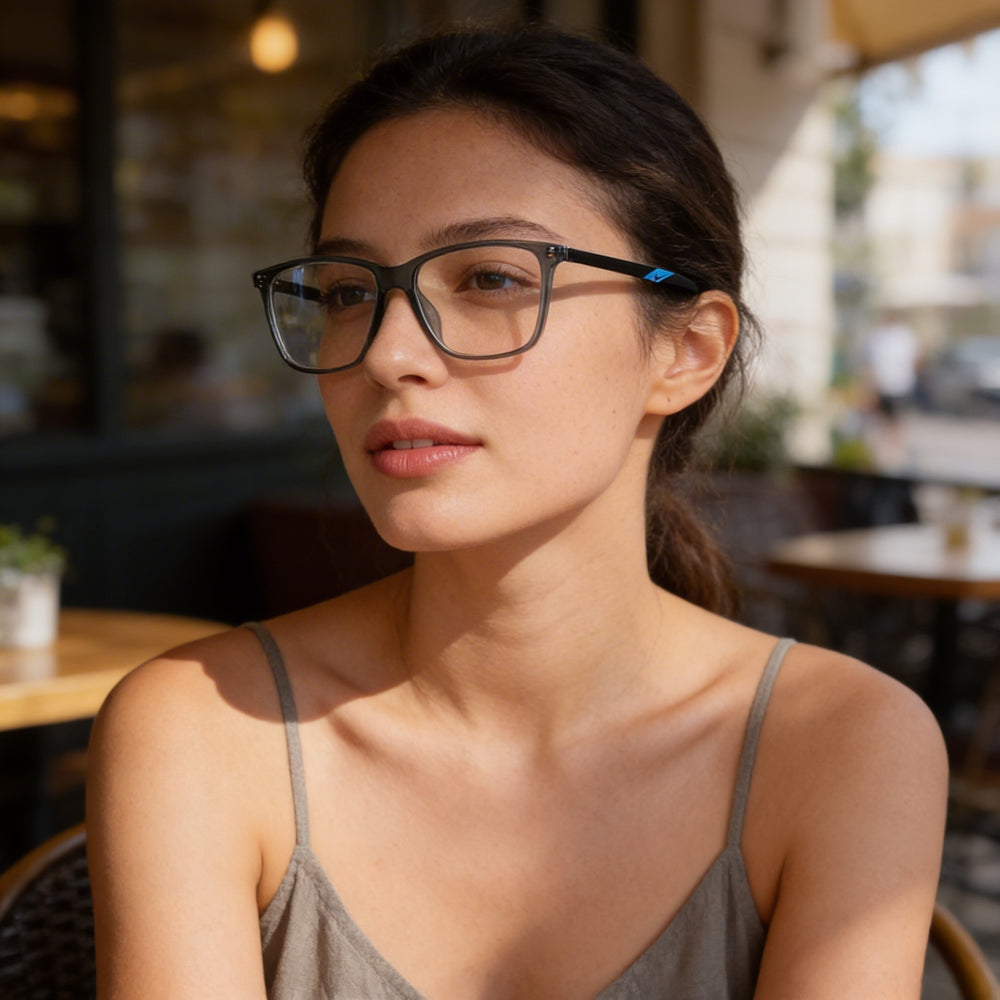 Nike 7258 Unisex Full Rim Rectangle Plastic Eyeglasses, Prescription-Ready, Matte Black, Size 54-15-145