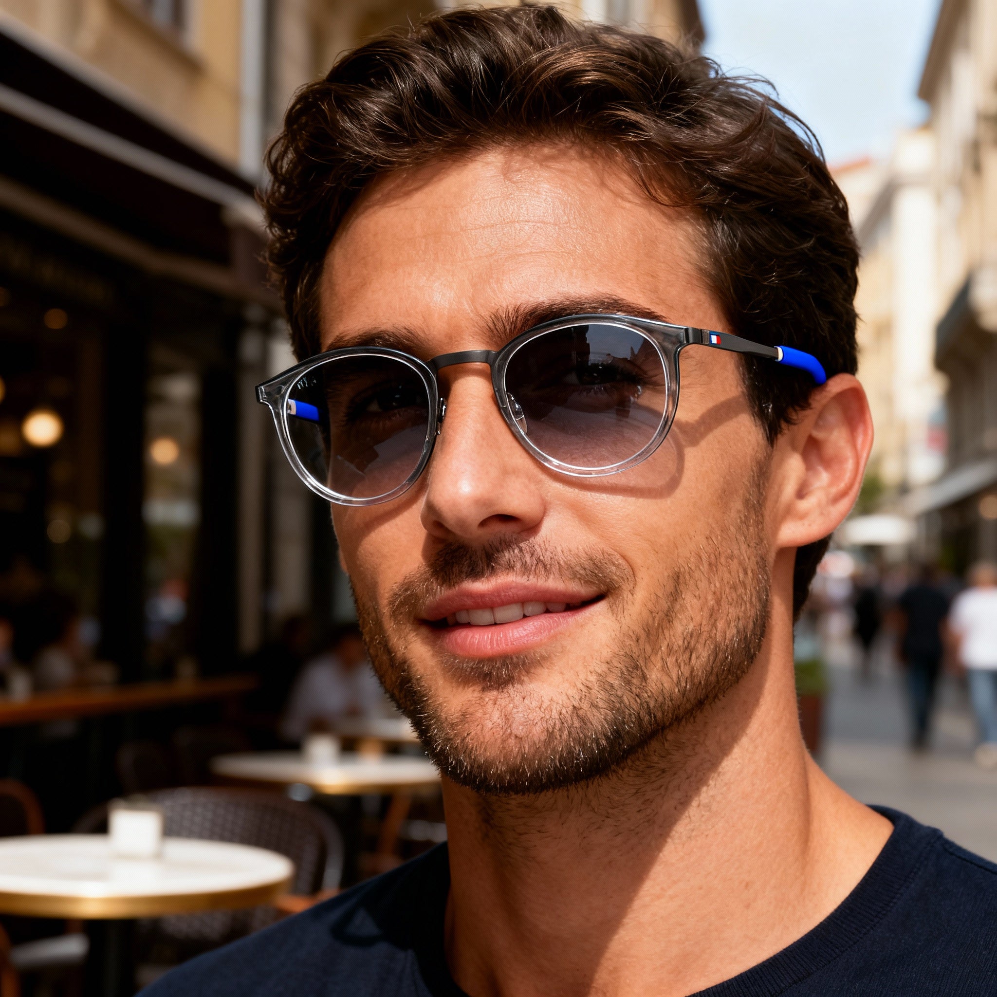 Tommy Hilfiger Modern Men's Grey Alloy Steel Frame Optical Eyeglasses with Polycarbonate Lens (Lens 49mm, Bridge 23mm, Temple 145mm), Photo 4