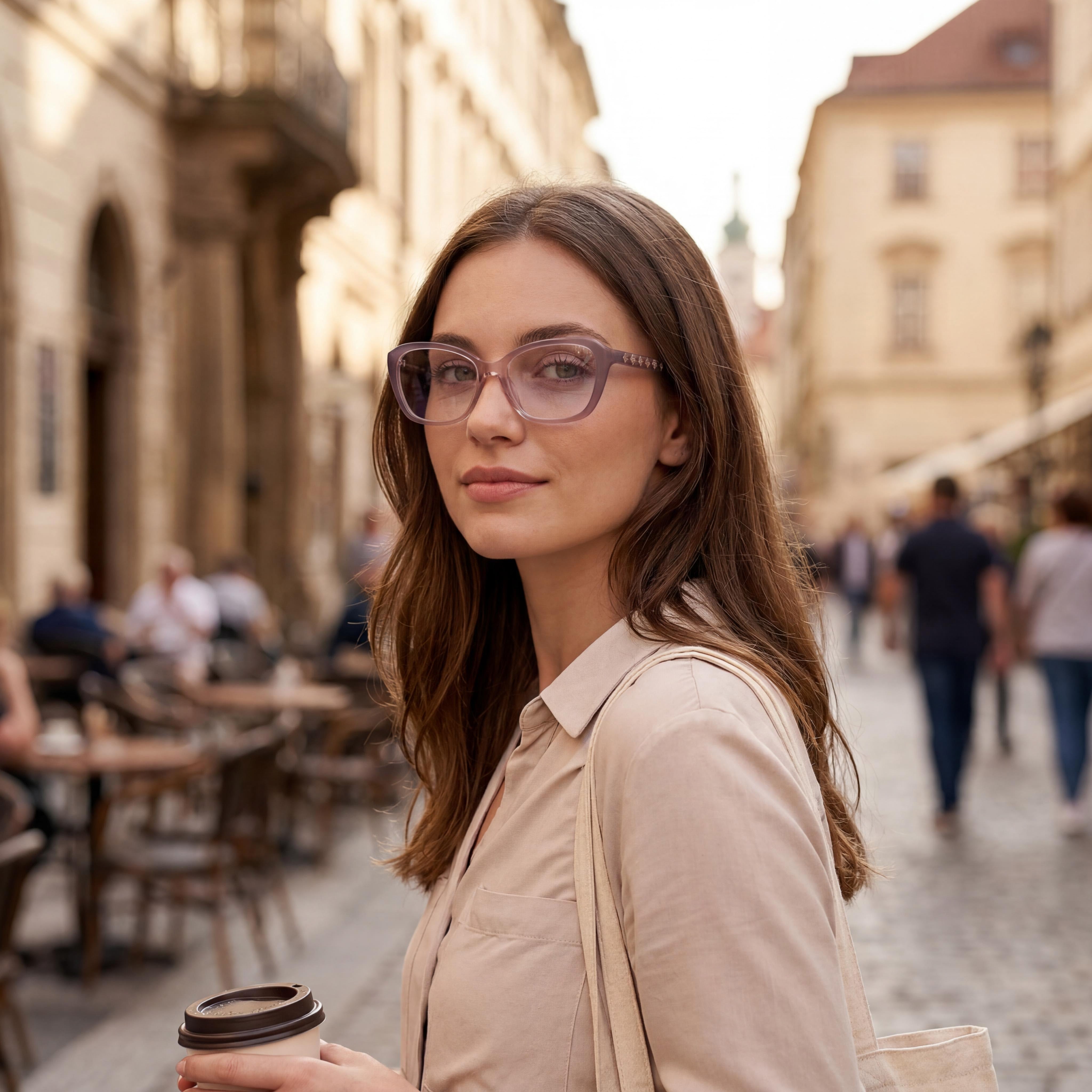 GUESS Women's Eyewear Grey Gradient Plastic Frame 54mm Lens Width, Photo 6