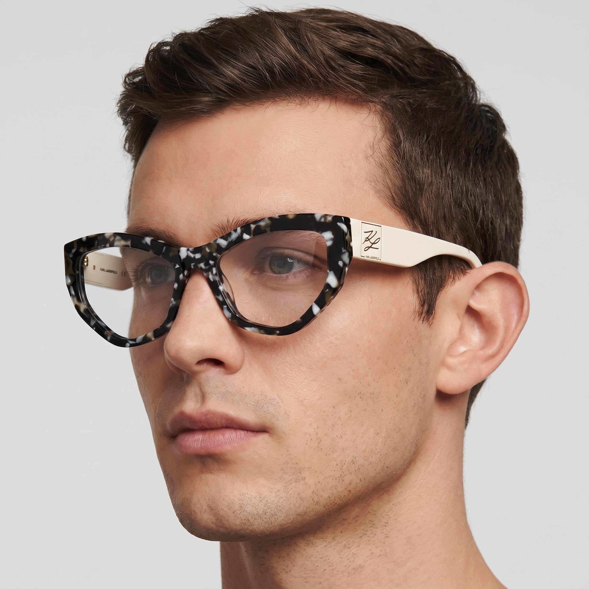 KARL LAGERFELD Kl6211 Unisex Acetate Optical Frames Marble Black Lens 55mm Bridge 17mm Temple 140mm, Photo 5