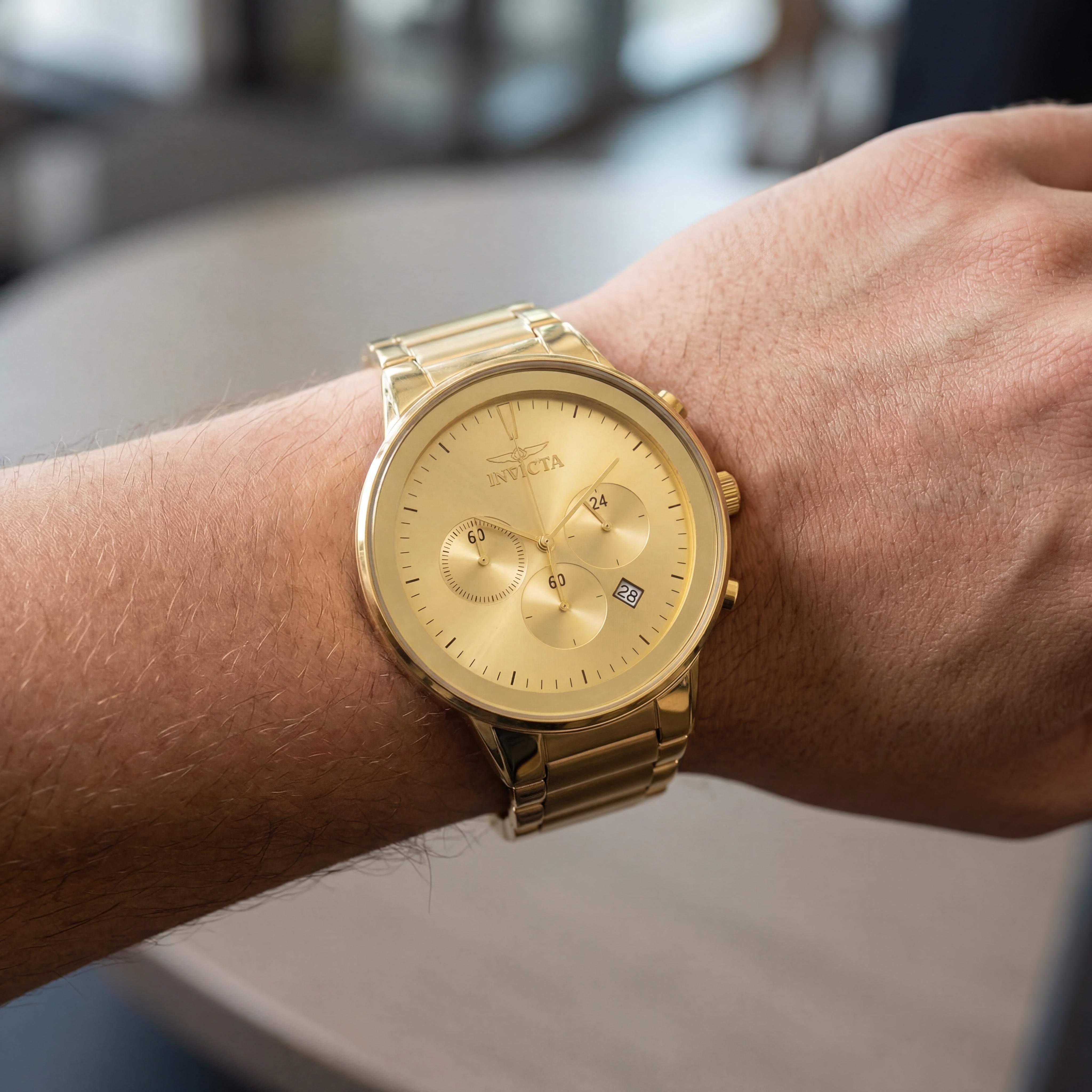 Invicta 29481 Specialty Unisex Gold-tone Stainless Steel Chronograph Quartz Watch 43mm, Photo 4