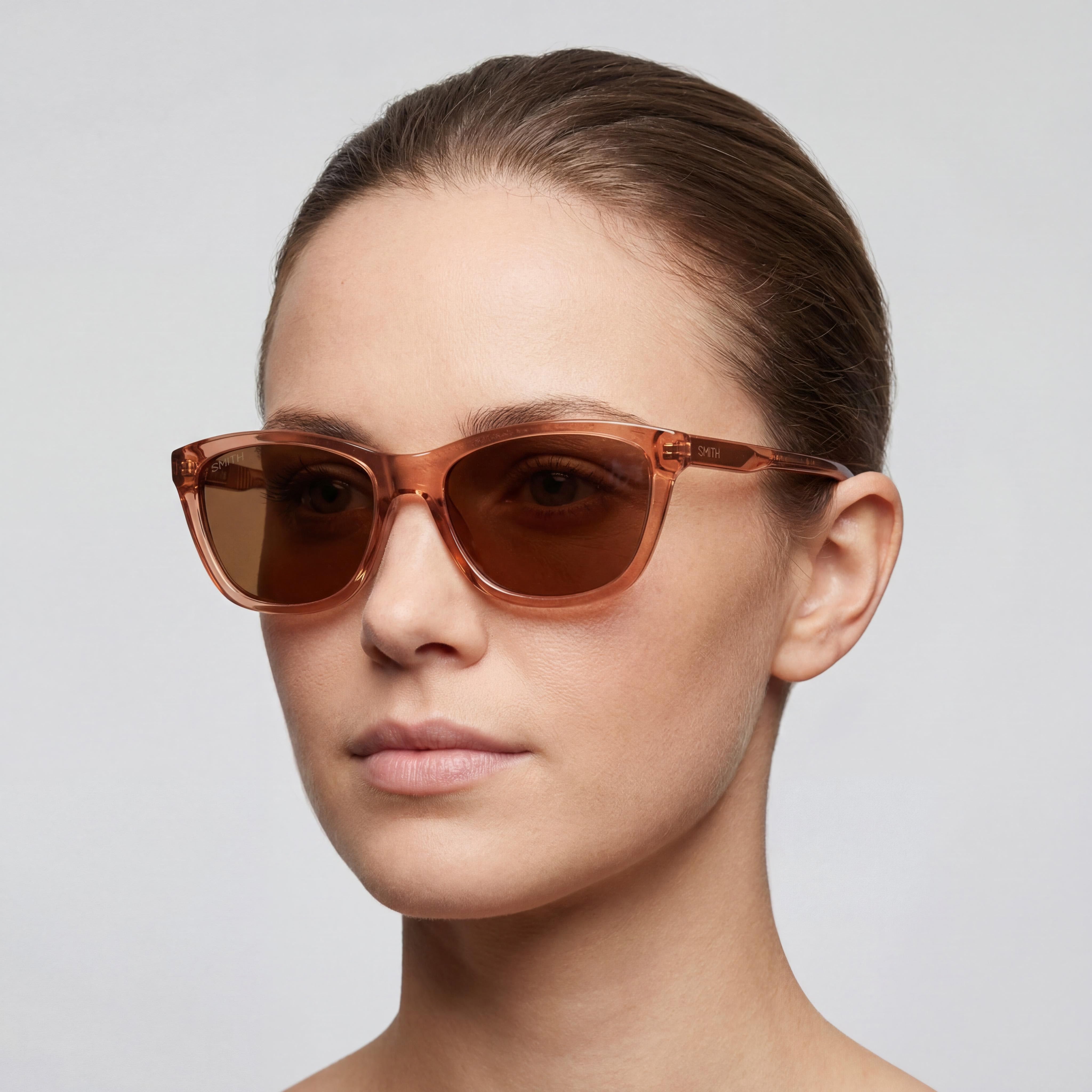 Gafas de sol SMITH Getaway para mujer, de acetato marrón tabaco con cristales marrones y protección UV, 56 mm, Photo 4