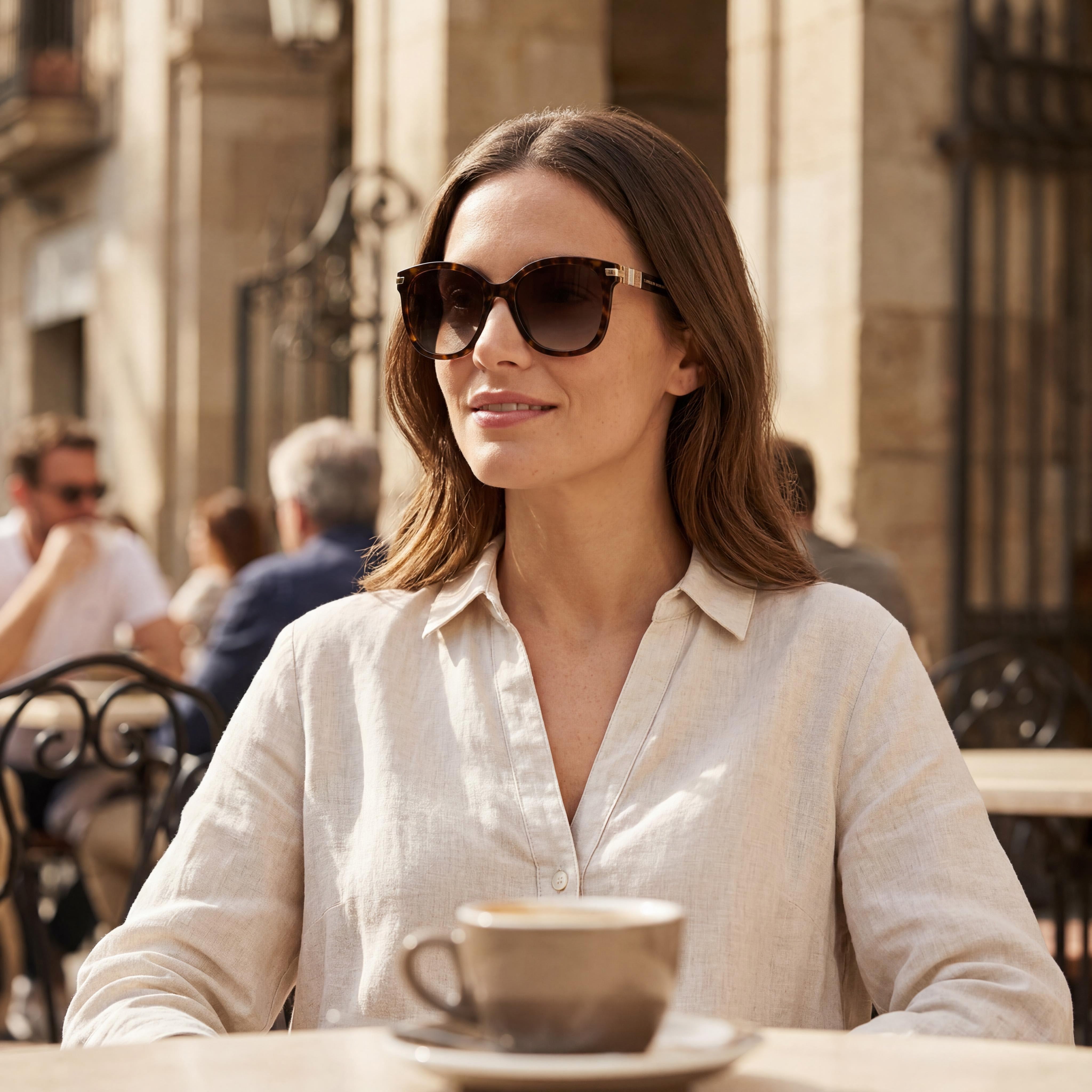 Carolina Herrera Casual Women's Acetate Havana Frame Polycarbonate Brown Shaded Lens UV Protected Sunglasses 55mm, Photo 5