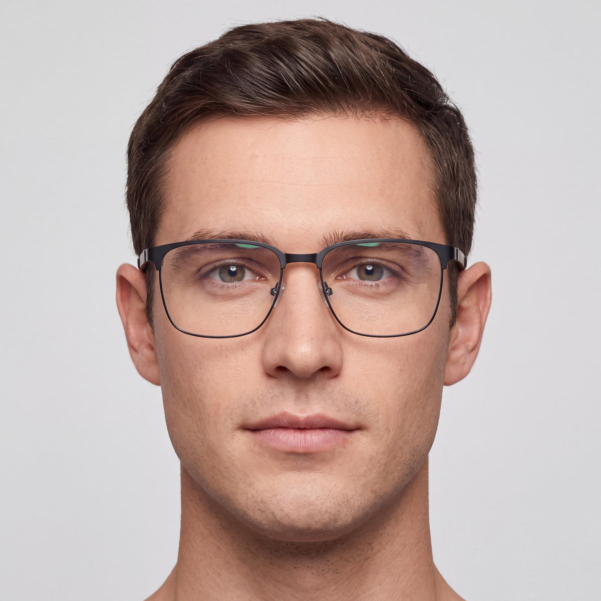 Gafas Harley-Davidson para hombre, montura oftálmica de metal, lentes multicolor, negro mate 53-17-145, Photo 4