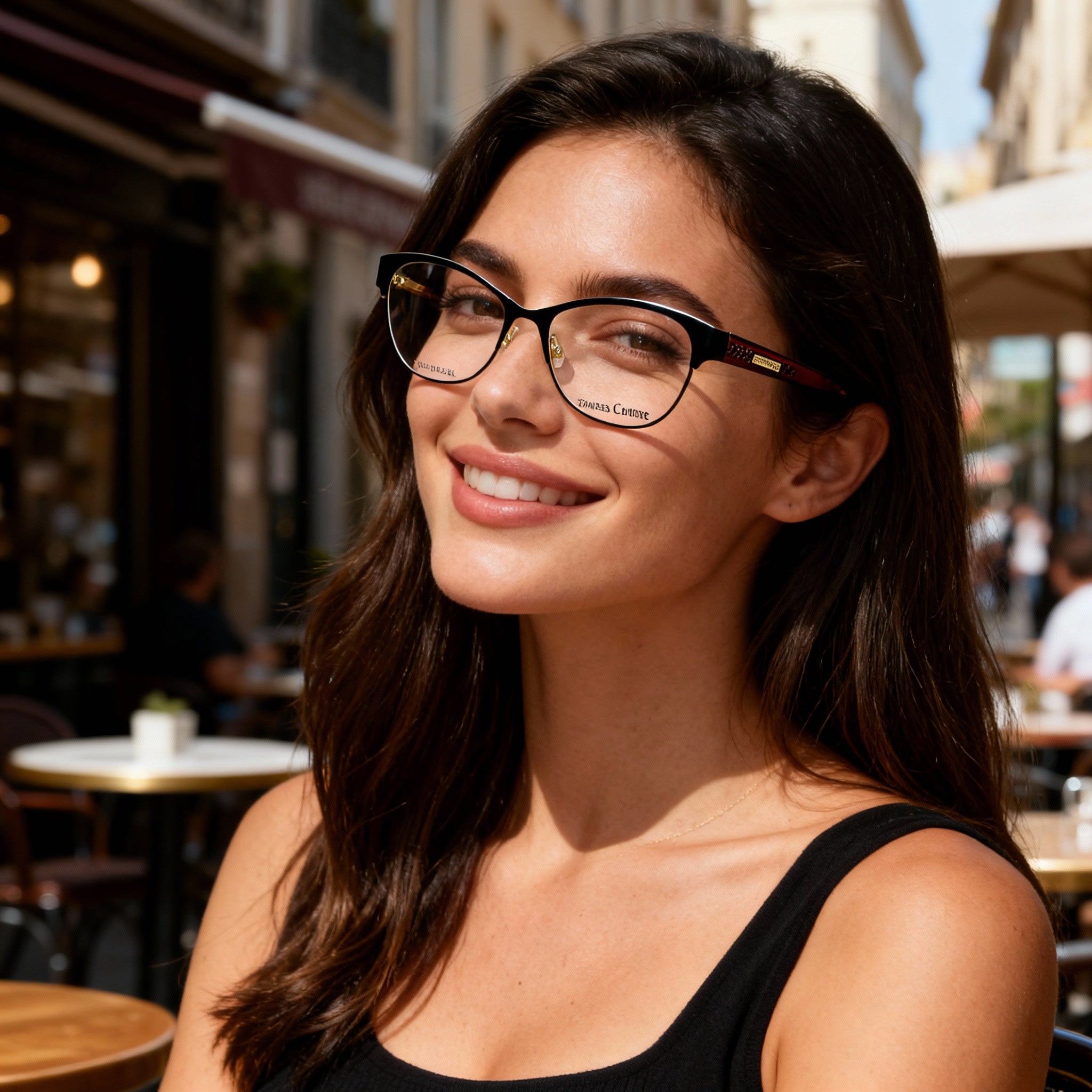 Juicy Couture Ju 216/g Unisex Modern Alloy Steel Frame Matt Black Non-Polarised 51mm Eyeglasses, Photo 5