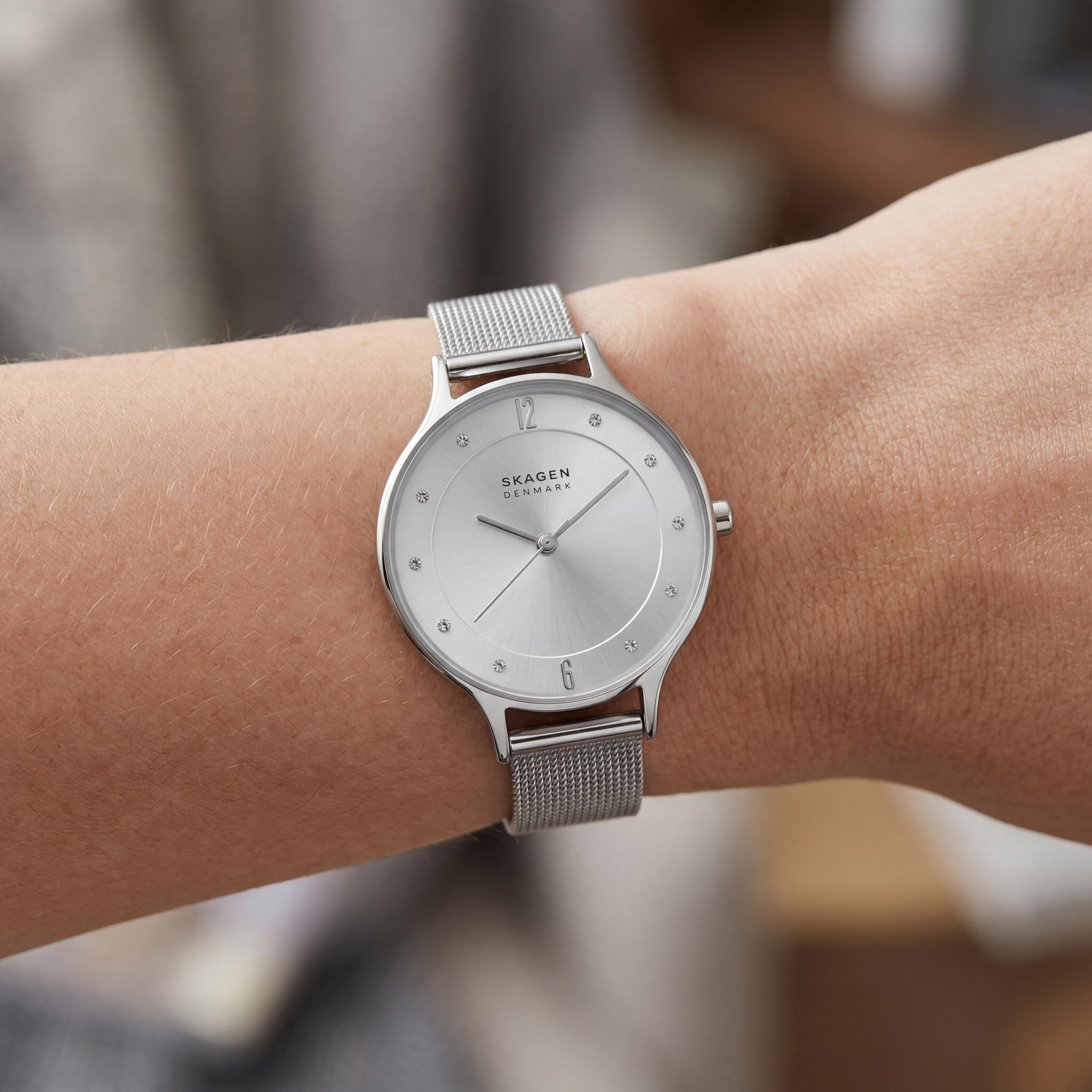 SKAGEN DENMARK SKW2149 Anita Lille Women's Silver Stainless Steel Mesh 30mm Analog Watch, Photo 4