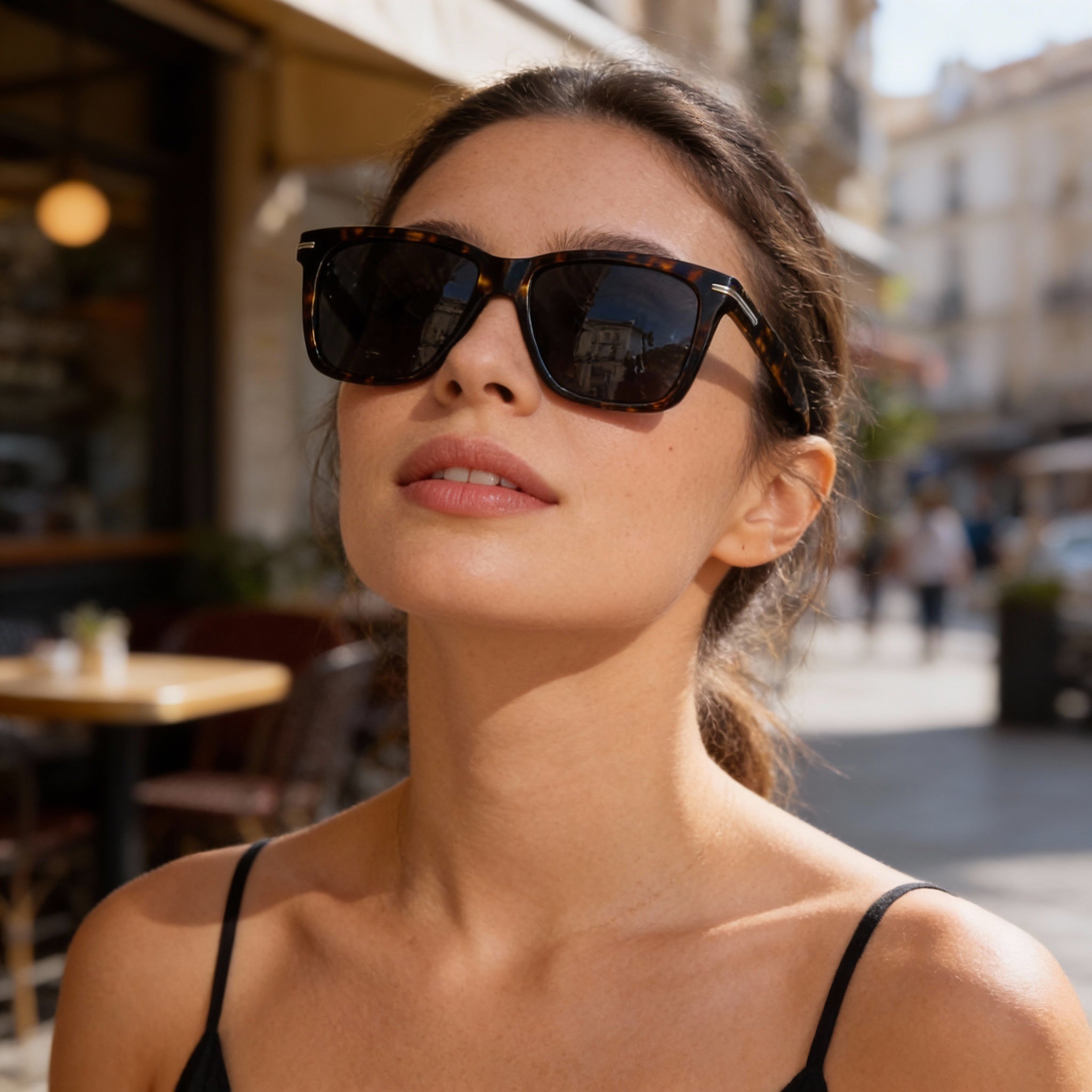Gafas de sol unisex Hugo Boss Classic de acetato gris habano oscuro con lentes de acetato ecológico con protección UV de 55 mm, Photo 6