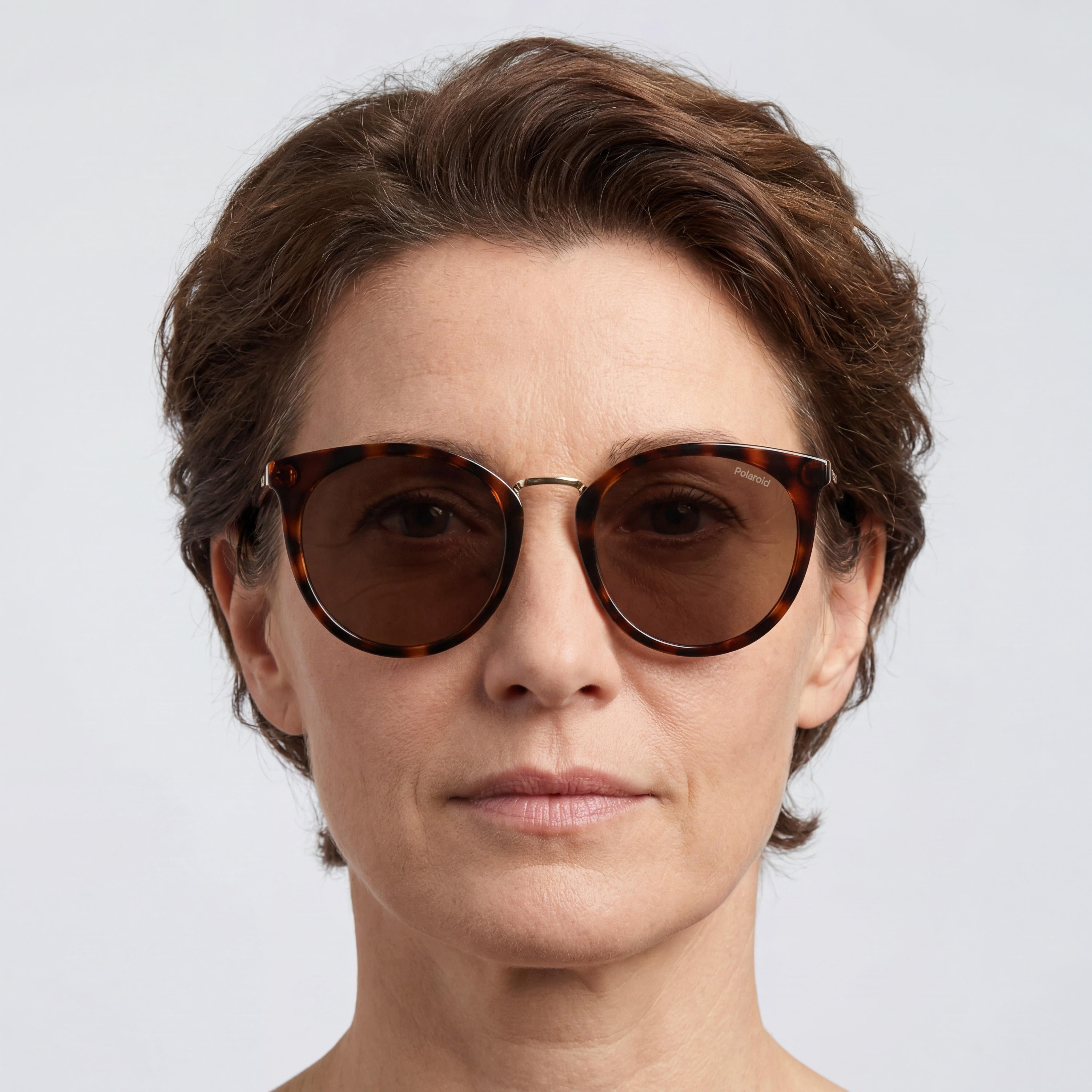 Polaroid Eyewear Contemporary Women's Cat Eye Polycarbonate Havana Frame Bronze Polarized Sunglasses 53-21-145, Photo 4