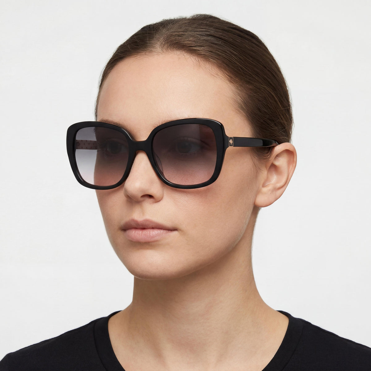 kate spade new york Wilhemina/S Gafas de sol de plástico rosa sombreado verde negro para mujer con protección UV 300, listas para receta, 55 mm, Photo 4