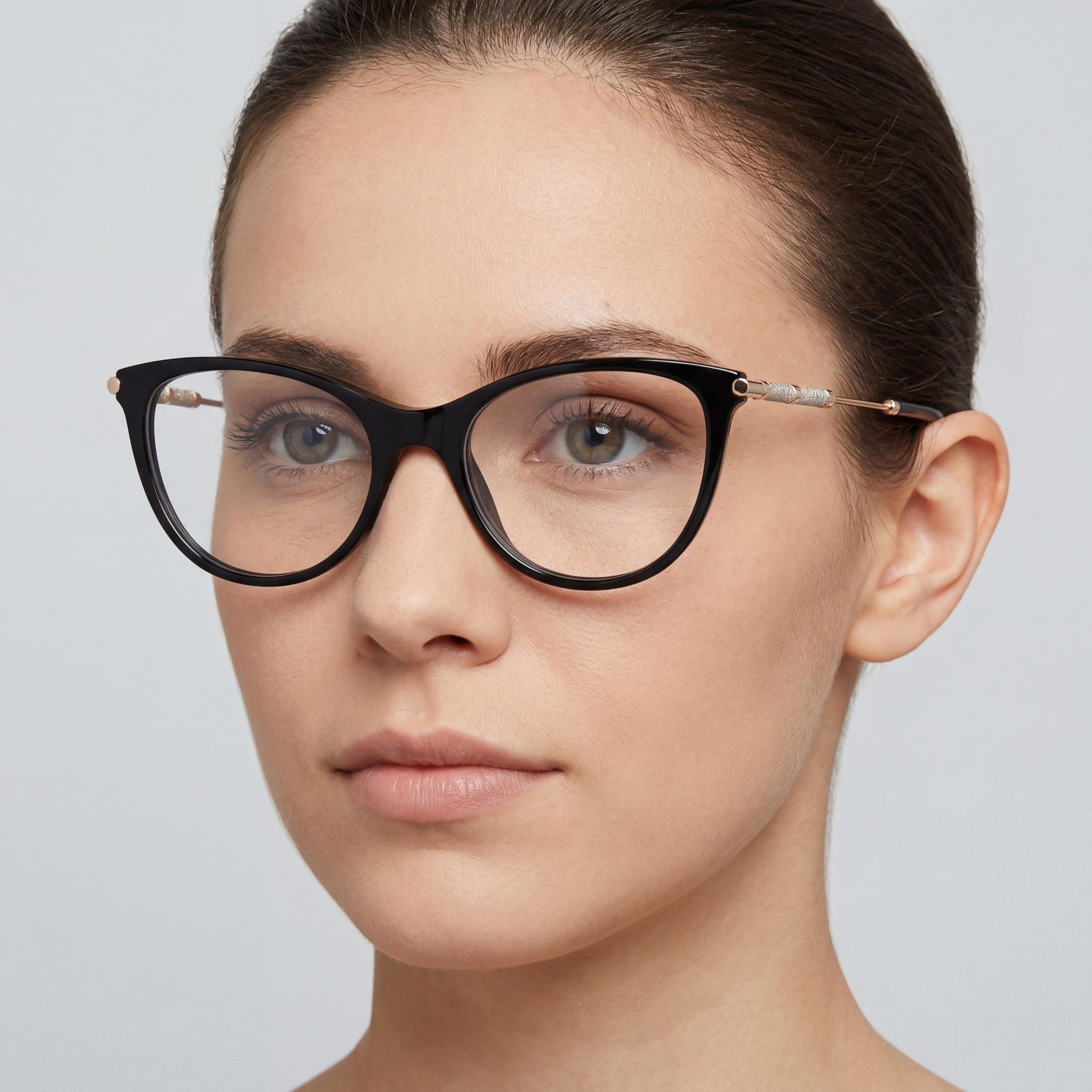 Carolina Herrera Her 0152 Gafas de Estilo Casual para Mujer, Armazón de Acetato Multicolor, Lentes Negros, 53mm, Photo 3