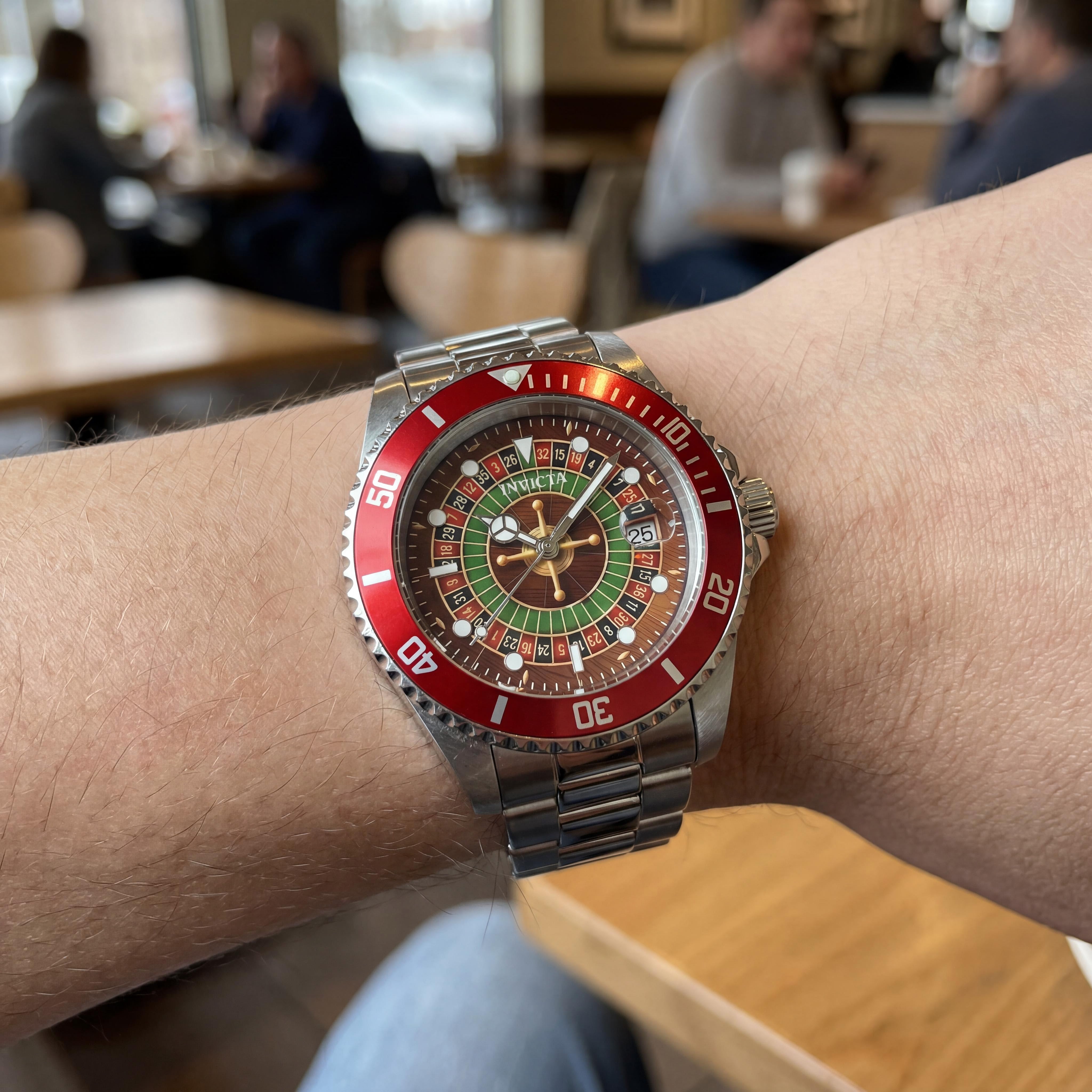 Invicta Pro Diver 50519 Reloj unisex con esfera verde, caja y correa de acero inoxidable, movimiento de cuarzo, resistente al agua 200m, 40mm, Photo 4