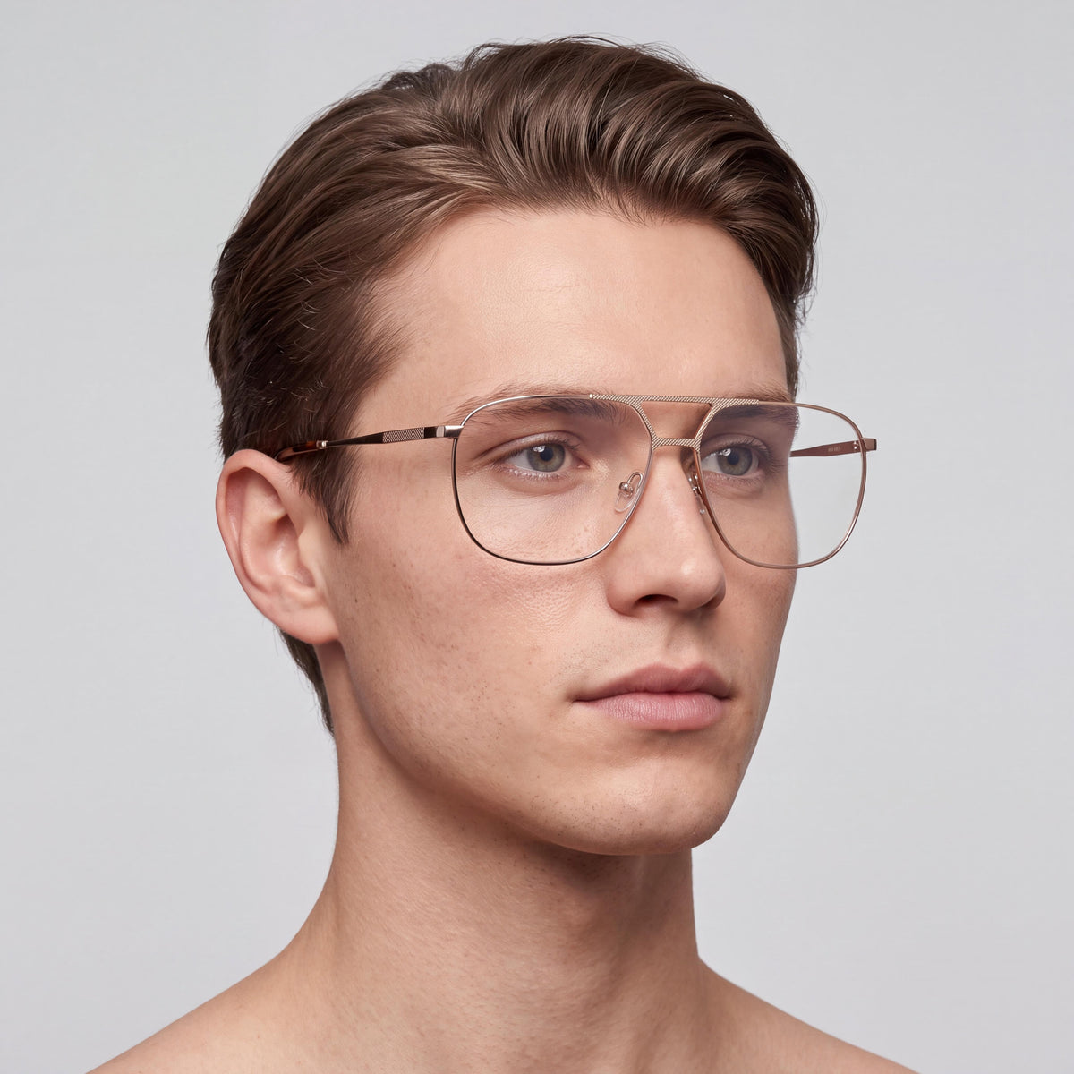 Harley-Davidson Hd50104 Unisex Gold Frame Eyewear, Matte Pale Gold, Polycarbonate Lens, 60/14/145, Photo 4