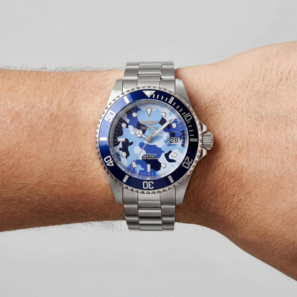 Reloj Invicta Pro Diver 48570 para hombre, de cuarzo, de acero inoxidable, con esfera azul, caja de 40 mm, 20 ATM