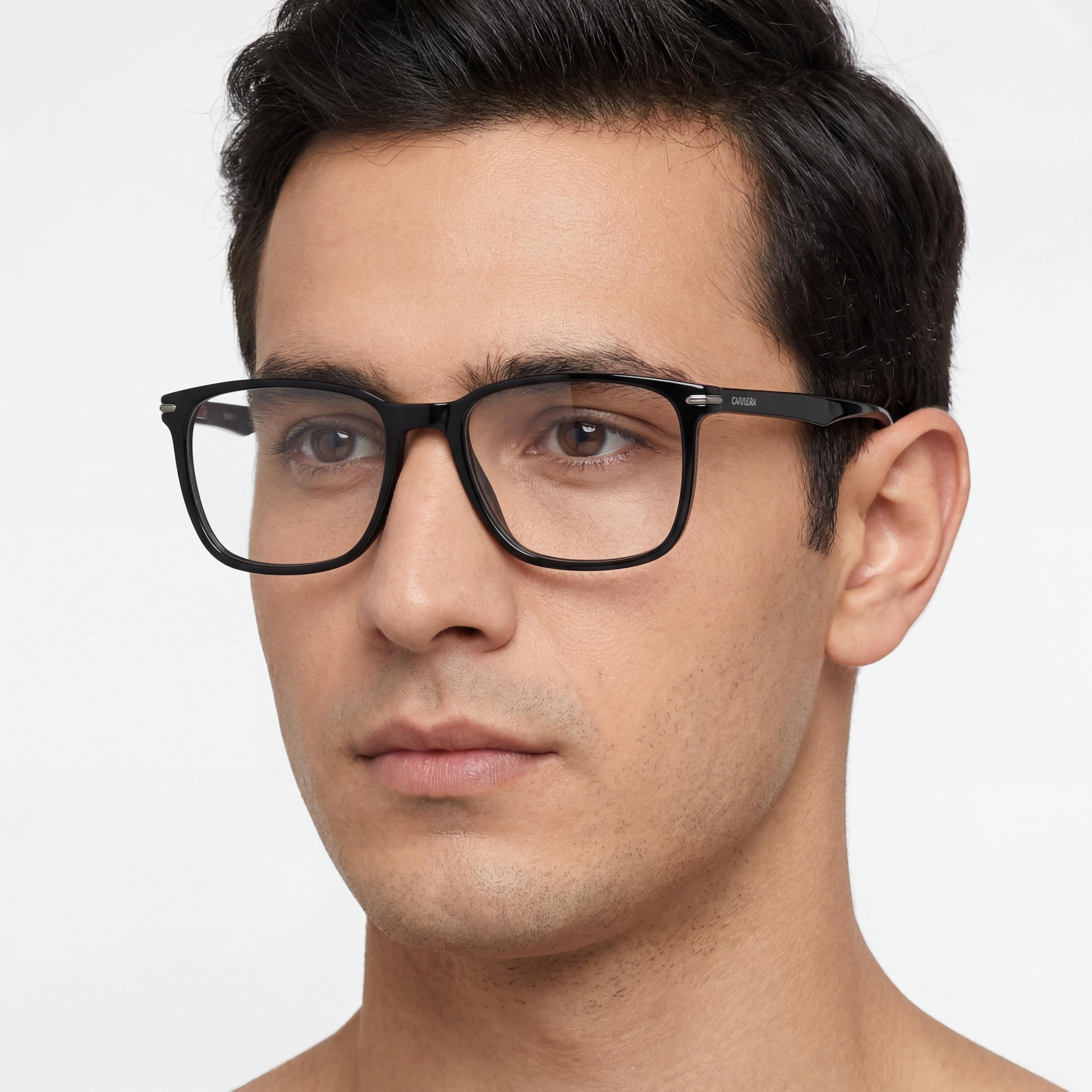 Carrera Casual Gafas de Sol de Hombre Acetato Negro No Polarizadas 57-18-150, Photo 4