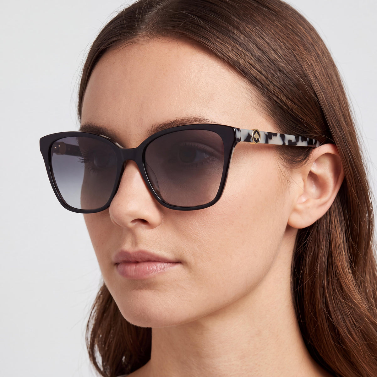 kate spade new york Amiyah/G/S Women's Cat Eye Composite UV Protection Sunglasses Black Gray Shaded 56mm, Photo 4