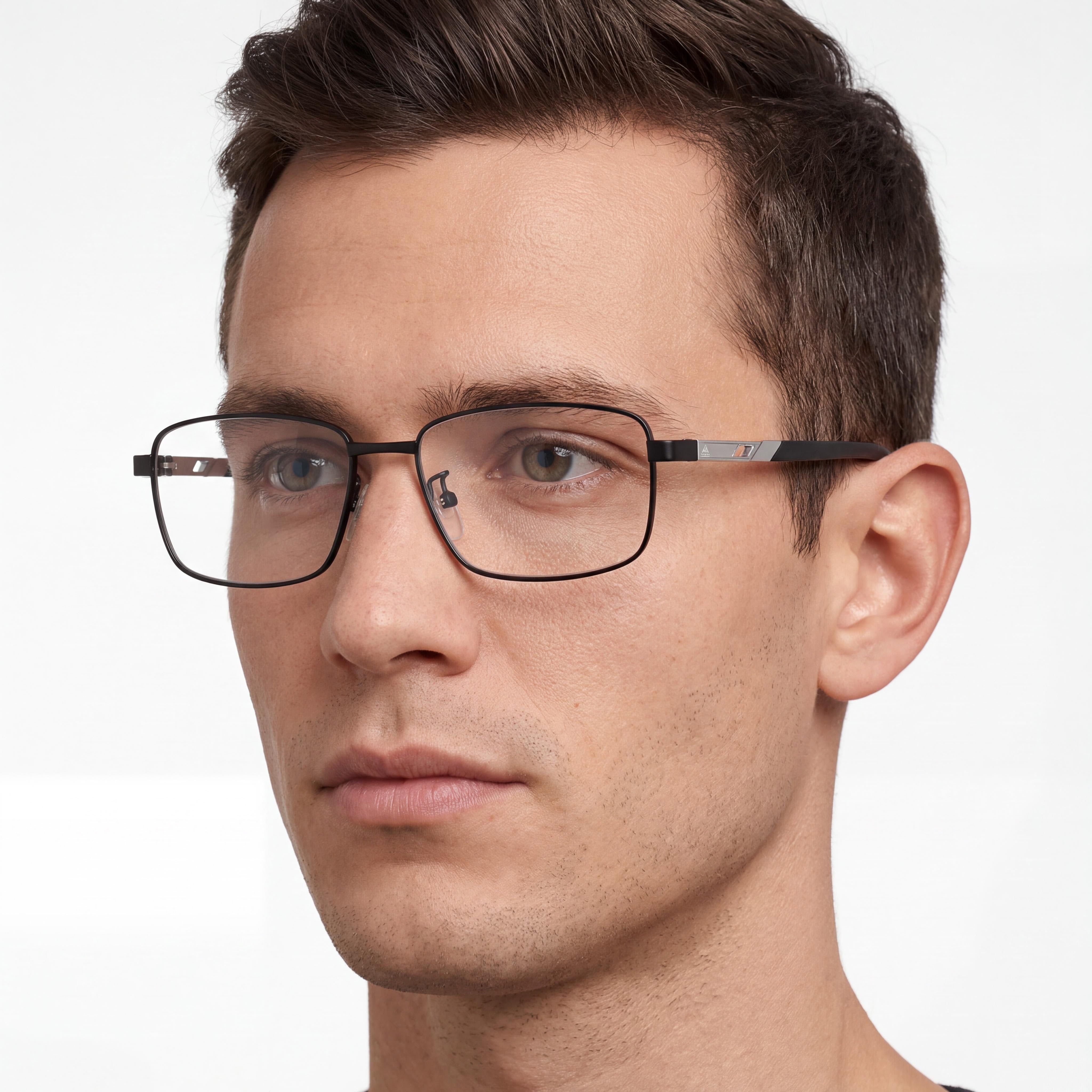 Adidas Casual Unisex Metal Matte Black Transparent Eyeglasses 55-15-145, Photo 5