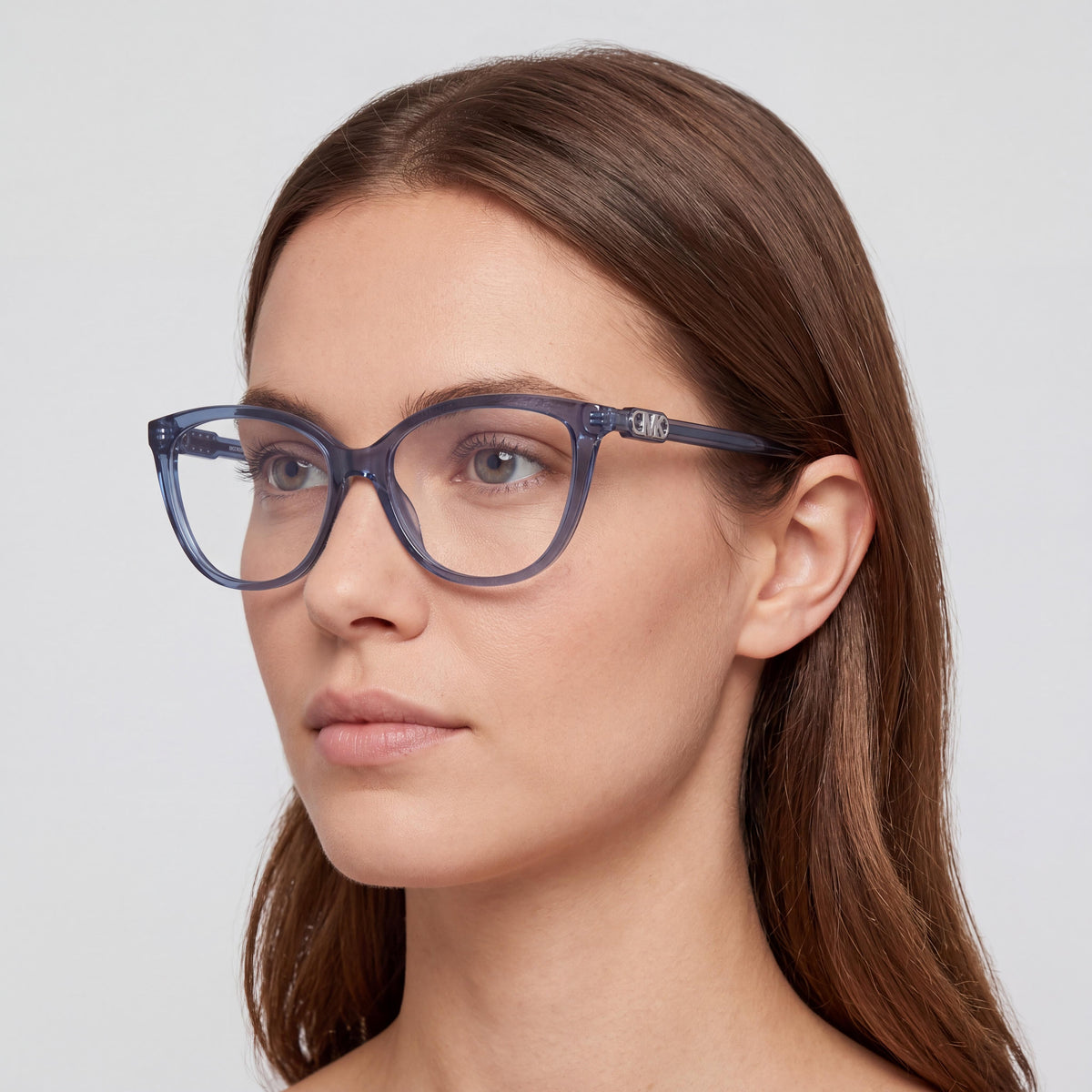 Michael Kors MK4109U Gafas graduadas de plástico azul transparente estilo ojo de gato para mujer 52mm, Photo 4