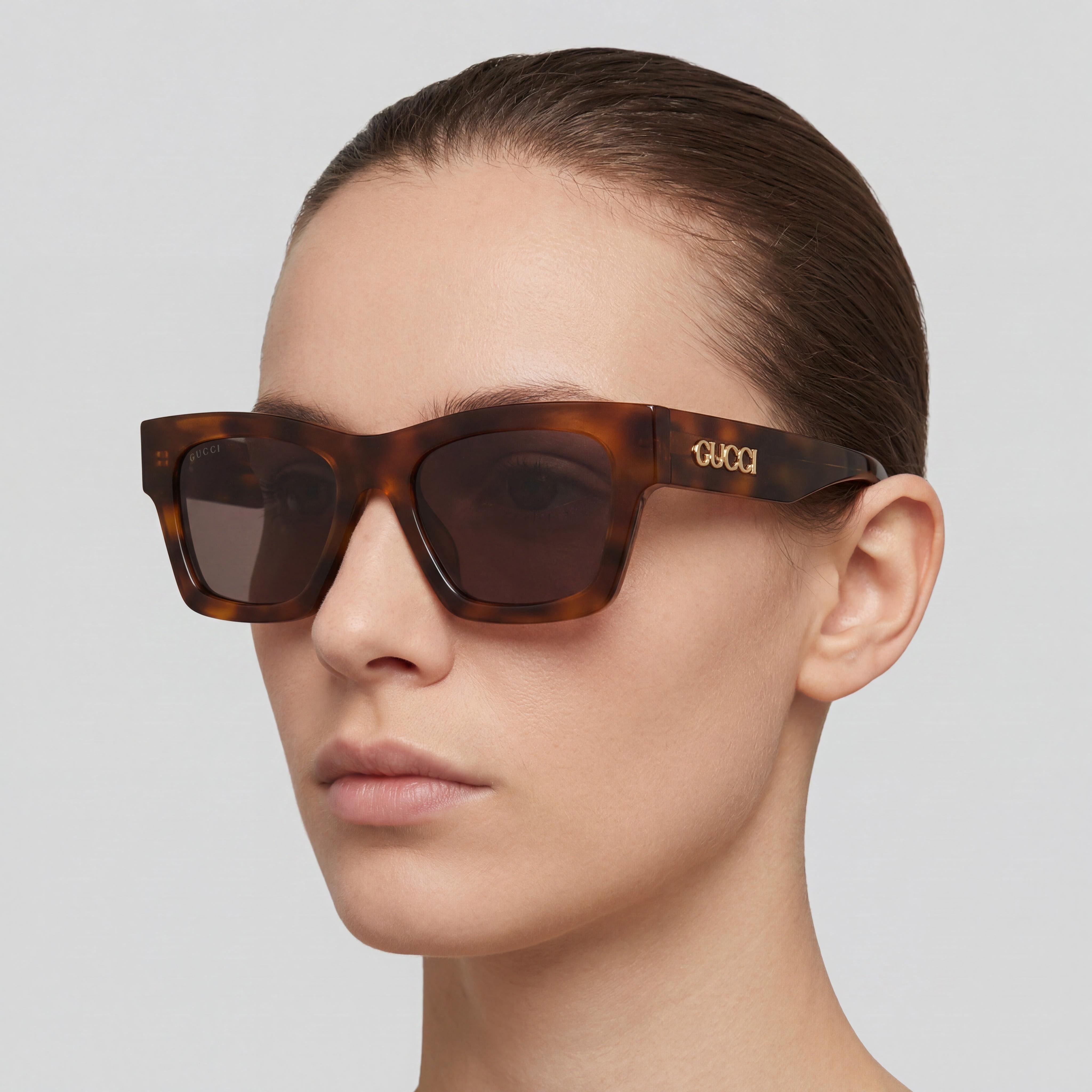 Gafas de sol Gucci Modern Recycled unisex con montura y lentes negras, puente de 18 mm, patilla de 145 mm, Photo 4
