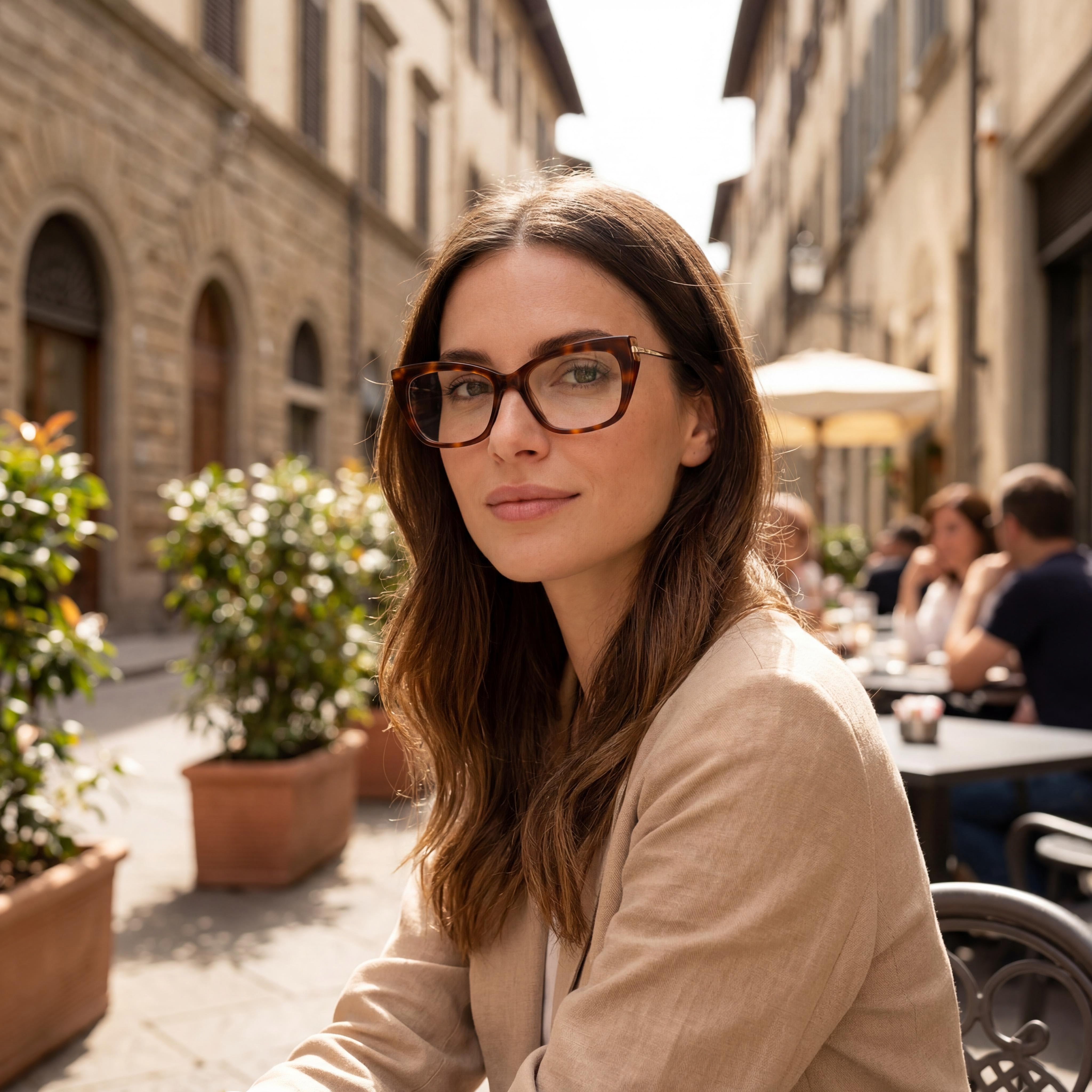 Gafas de sol polarizadas MaxMara para mujer con montura de plástico habana oscuro, lentes multicolor, 53-17-140, Photo 6